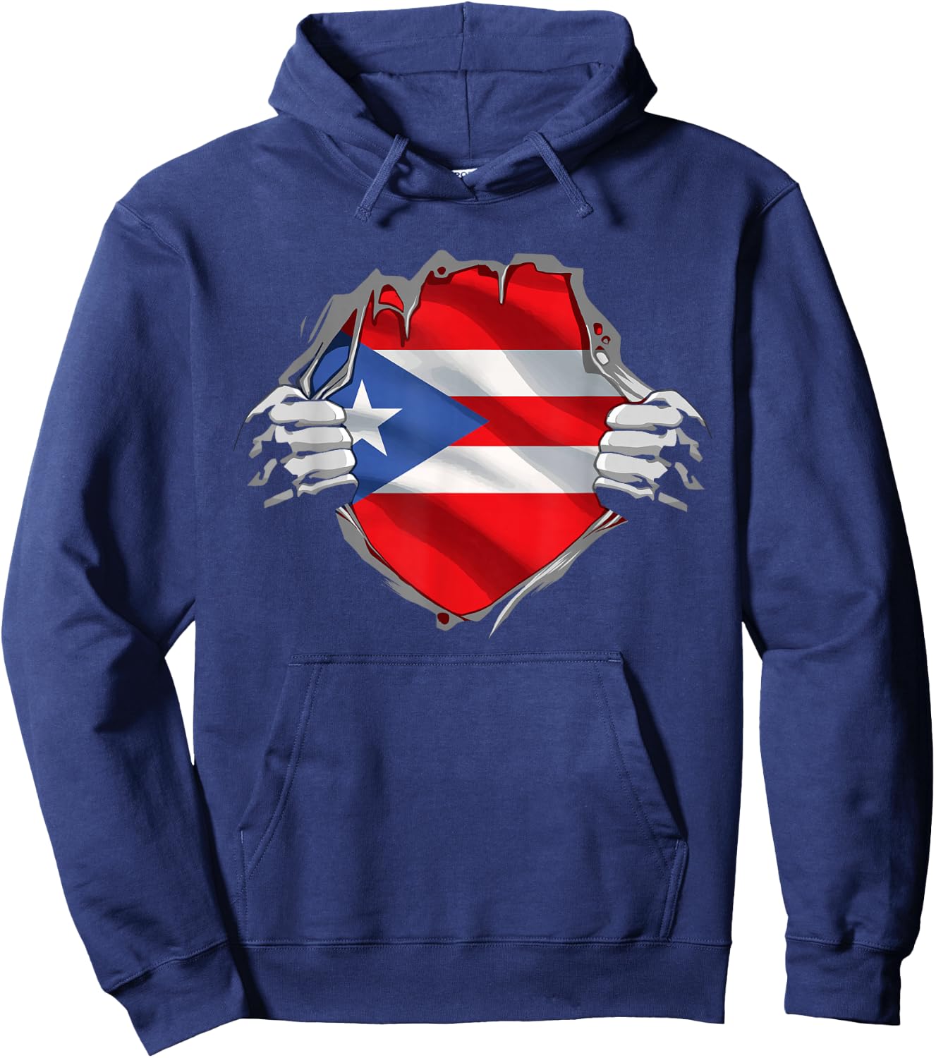 Puerto Rico Shirt Puerto Rican Flag Roots Heritage Boricua Hoodie - Hoodie | Navy