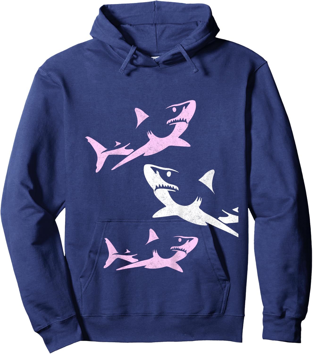Shark Shirt for Girls & Toddlers - Pink Shark Gift Hoodie - Hoodie | Navy