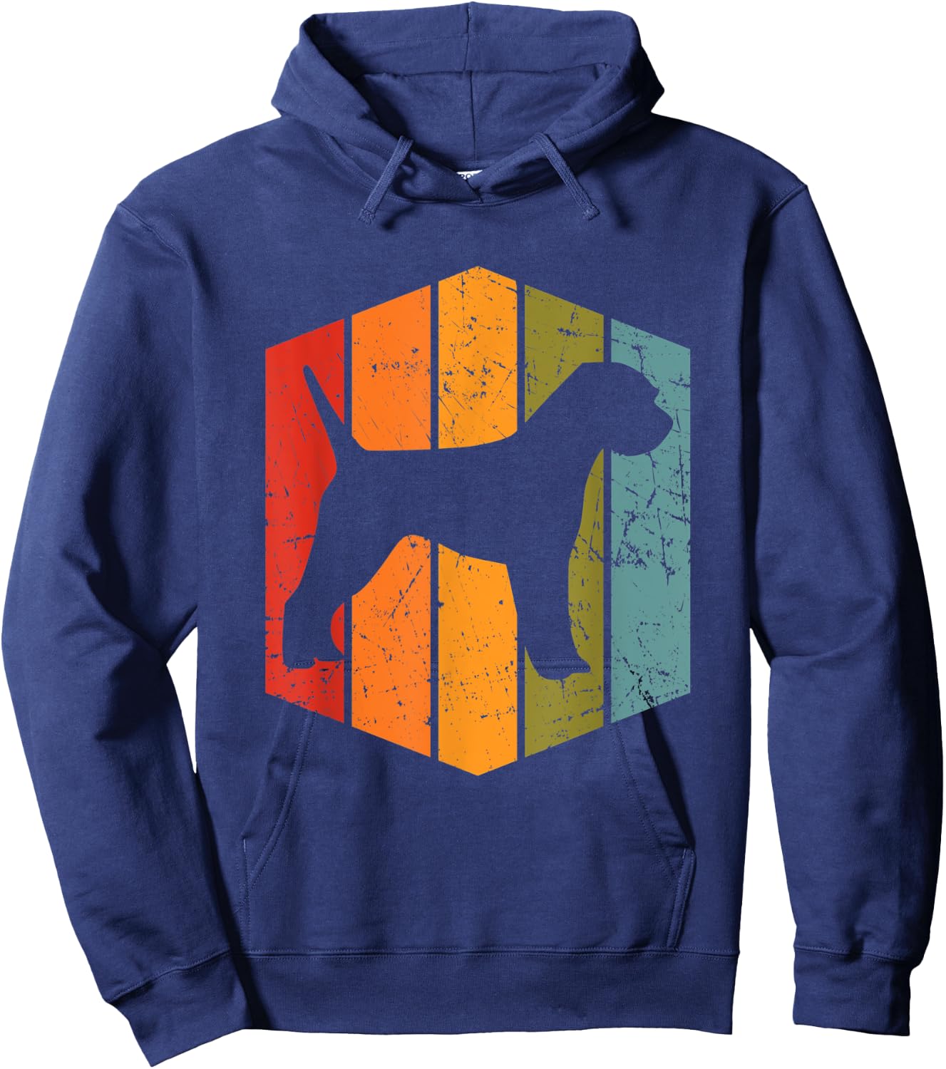 Retro Border Terrier Dog Lover Gift Vintage Border Terrier Men Women Kids Hoodie - Hoodie | Navy