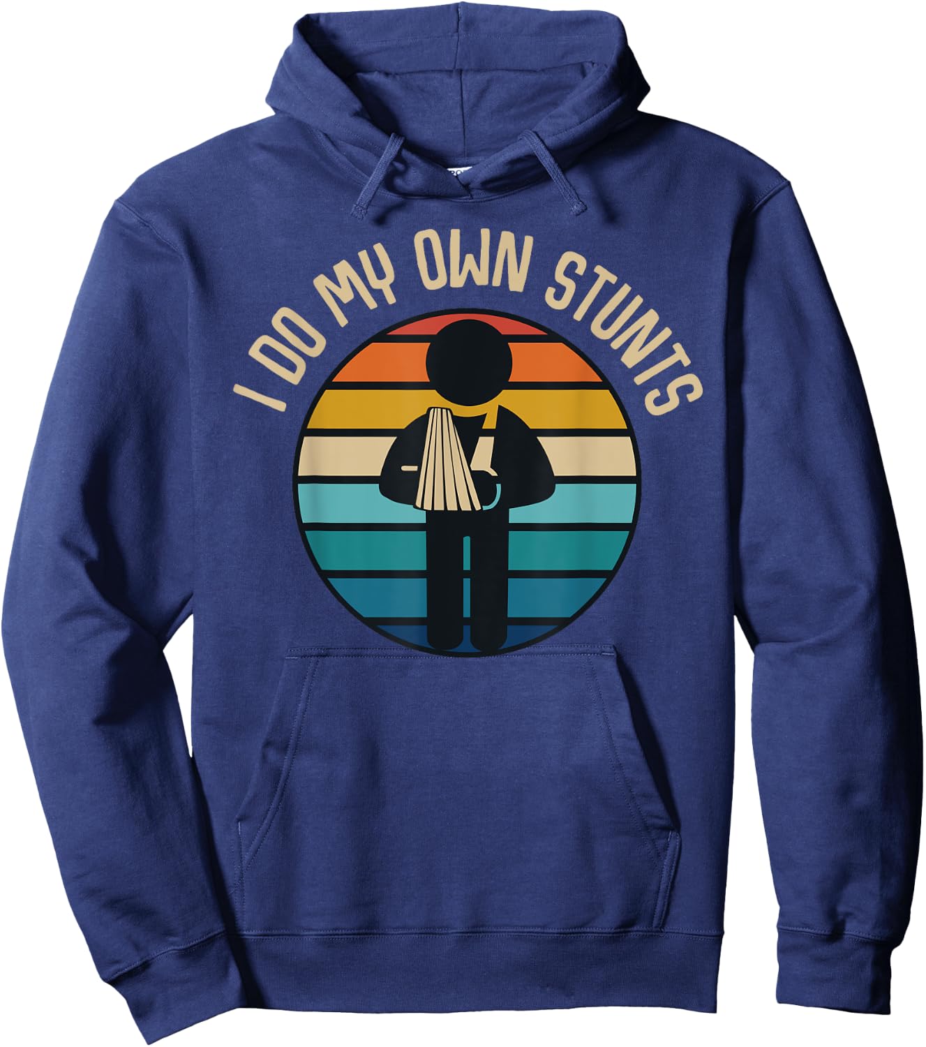 I Do My Own Stunts Get Well Gifts Funny Injury Hand Wrist Hoodie - Hoodie | Navy