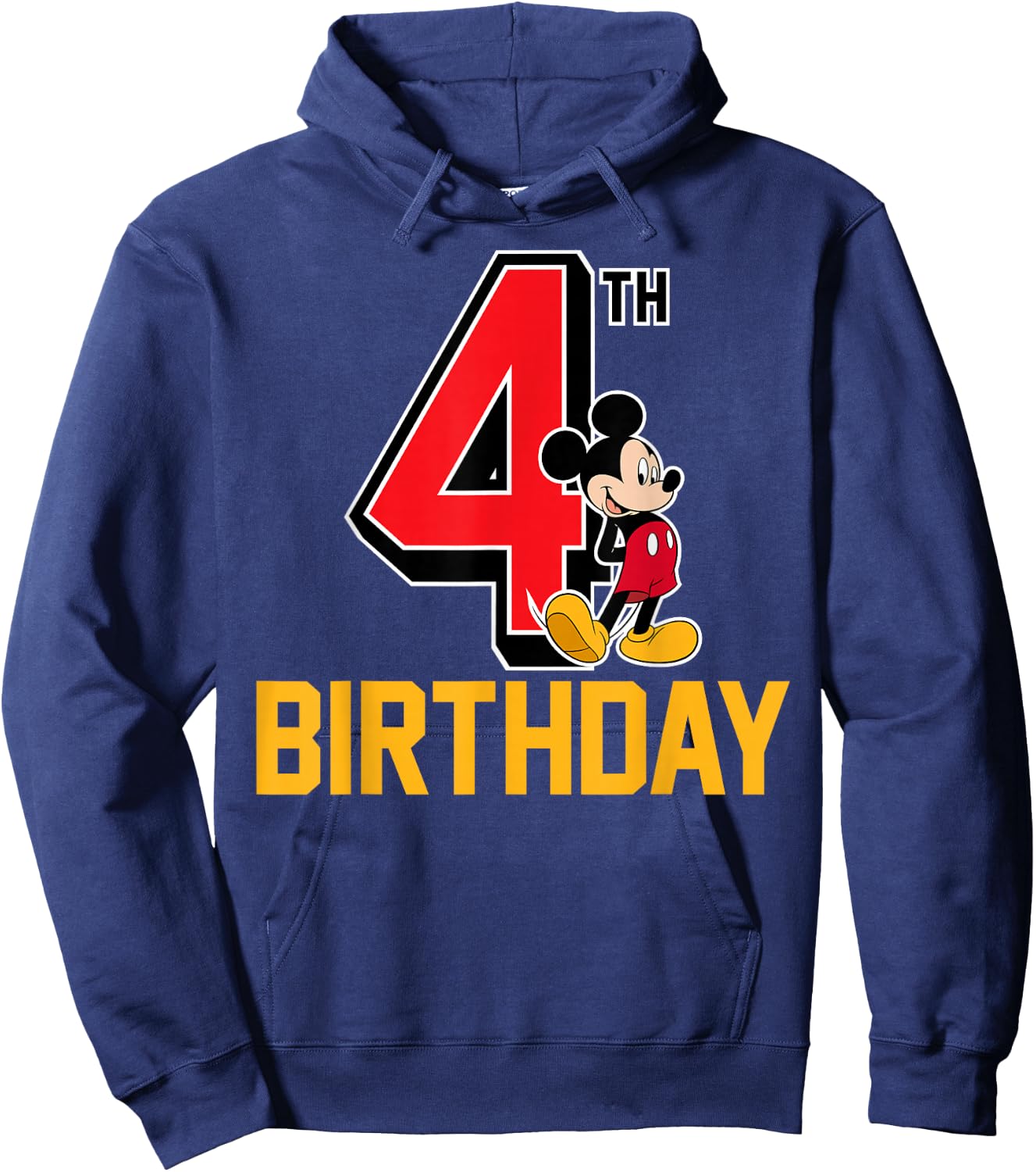 Disney - Mickey Mouse My 4th Birthday Hoodie - Hoodie | Navy