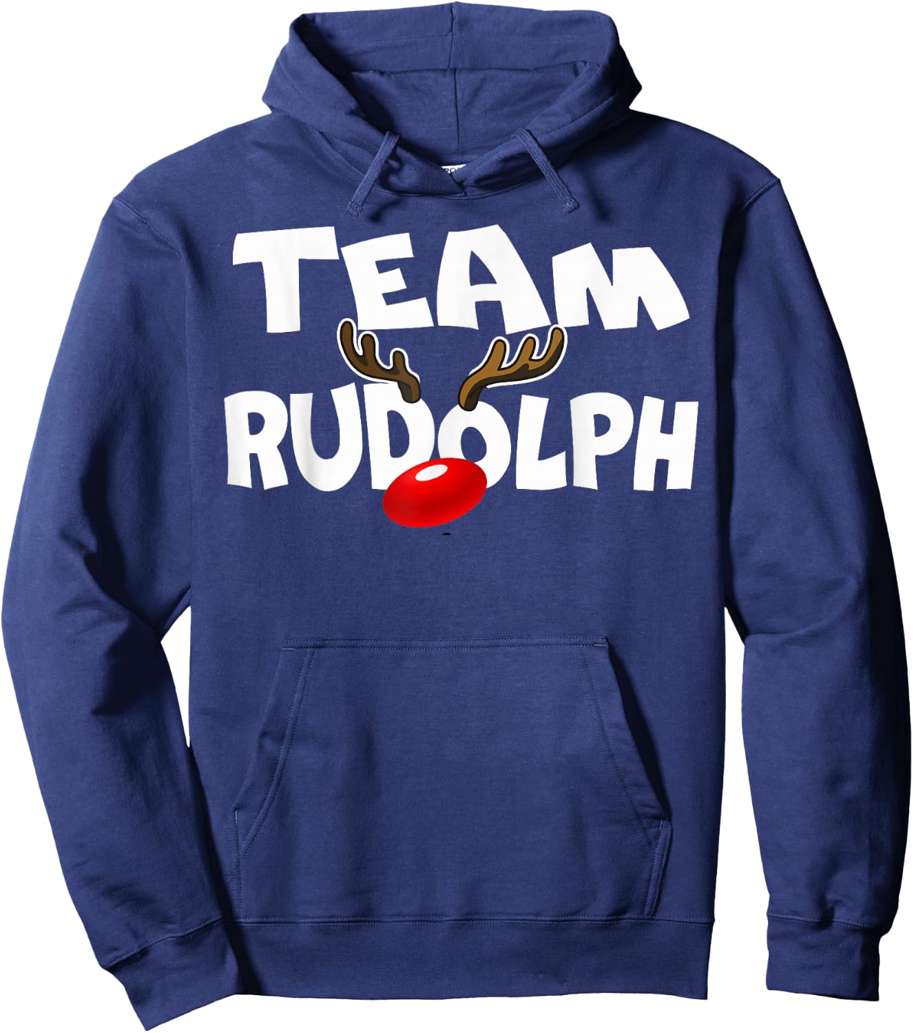 Team Rudolph Cute Christmas Reindeer Deer Lover Gift Design Hoodie - Hoodie | Navy