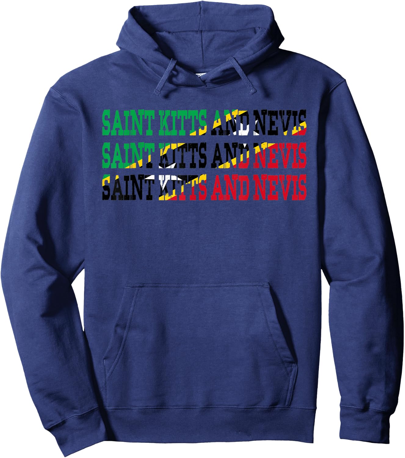 ST KITTS & NEVIS | Kittian Nevisian Flag Sports Lovers Shirt Hoodie - Hoodie | Navy