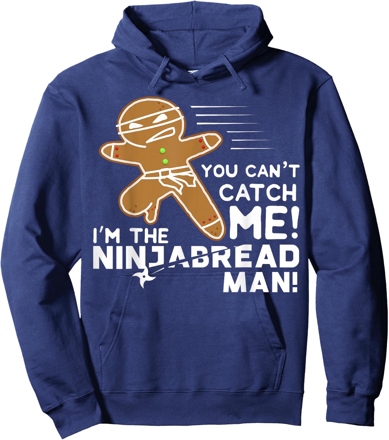 Funny Parody Gingerbread Ninjabread Ninja Gift Hoodie - Hoodie | Navy
