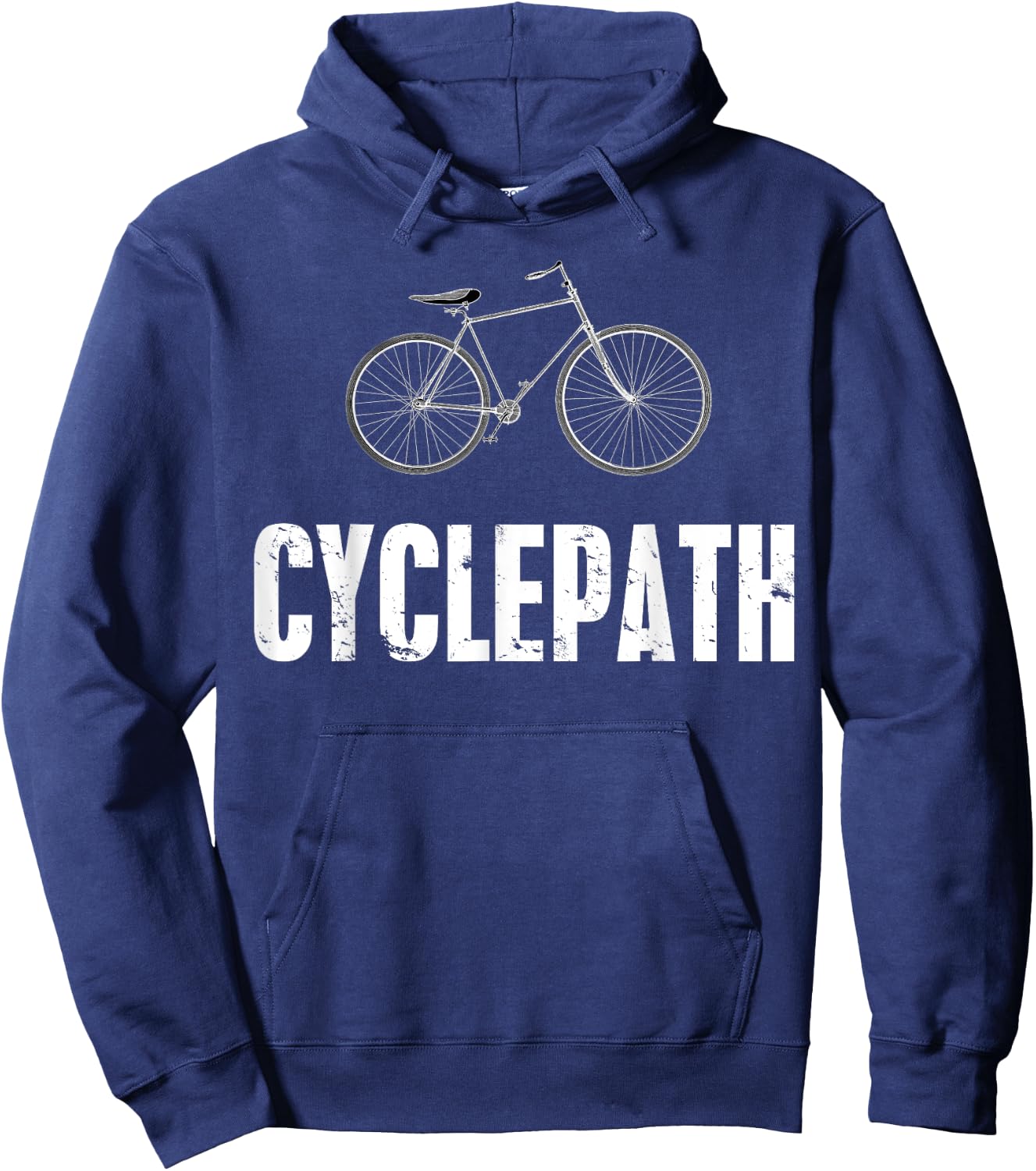 Cycle-Path Funny Cycling Mountain Biking Cyclists Hoodie - Hoodie | Navy