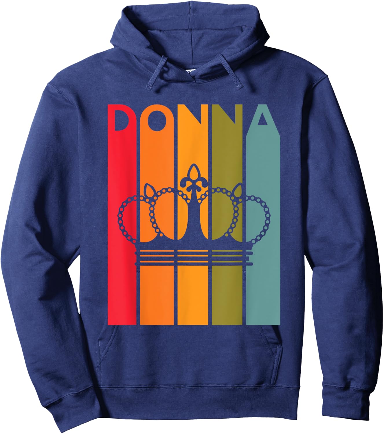 Donna Gift for Girls Women First Name Vintage Donna Hoodie - Hoodie | Navy