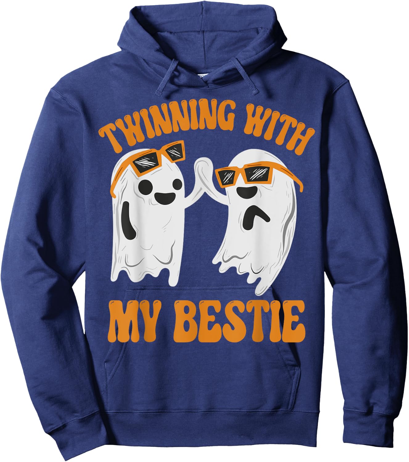 Twinning With My Bestie Matching Halloween Best Friend BFF Hoodie - Hoodie | Navy