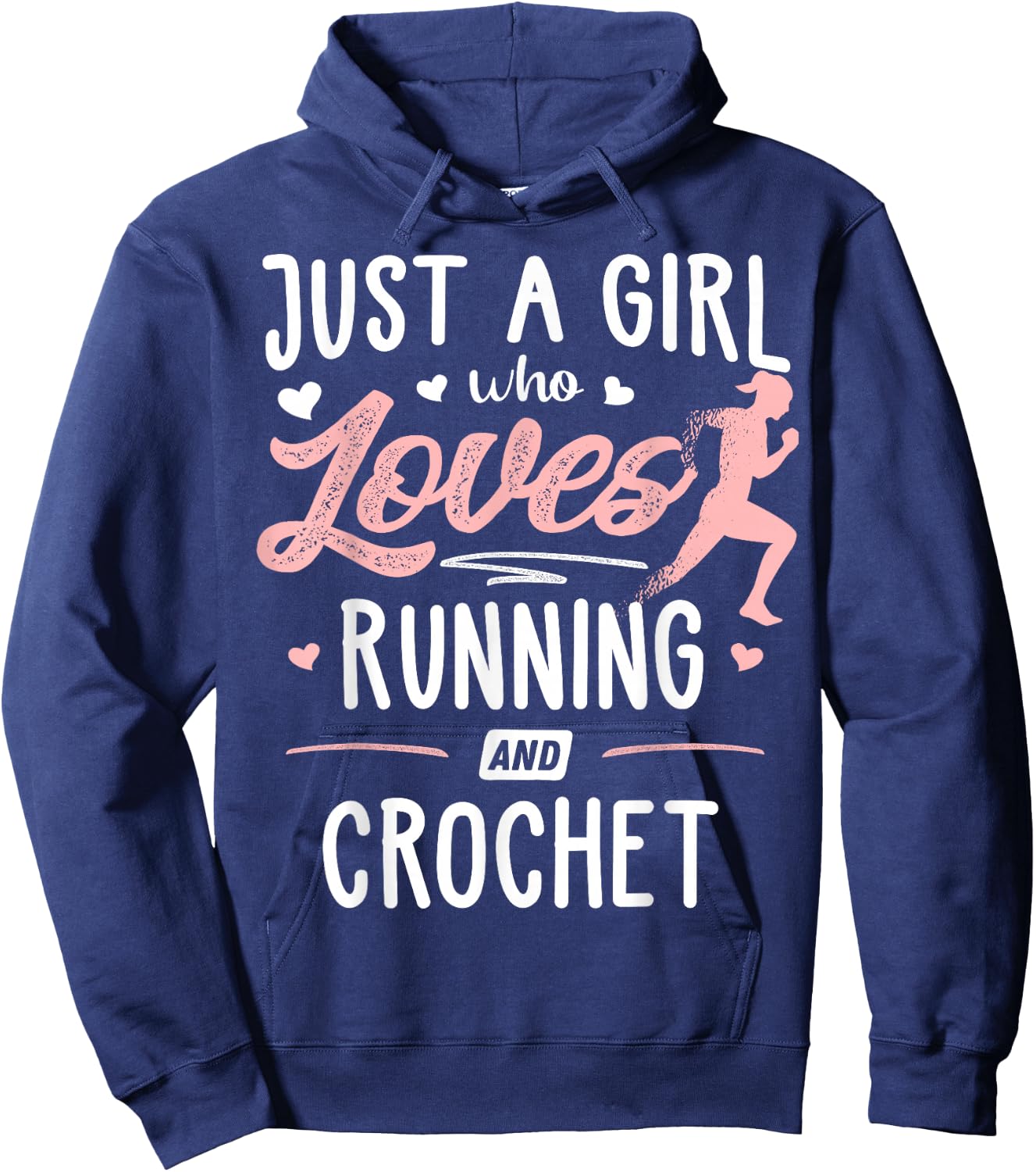 Just A Girl Who Loves Running And Crotchet Gift Women Hoodie - Hoodie | Navy