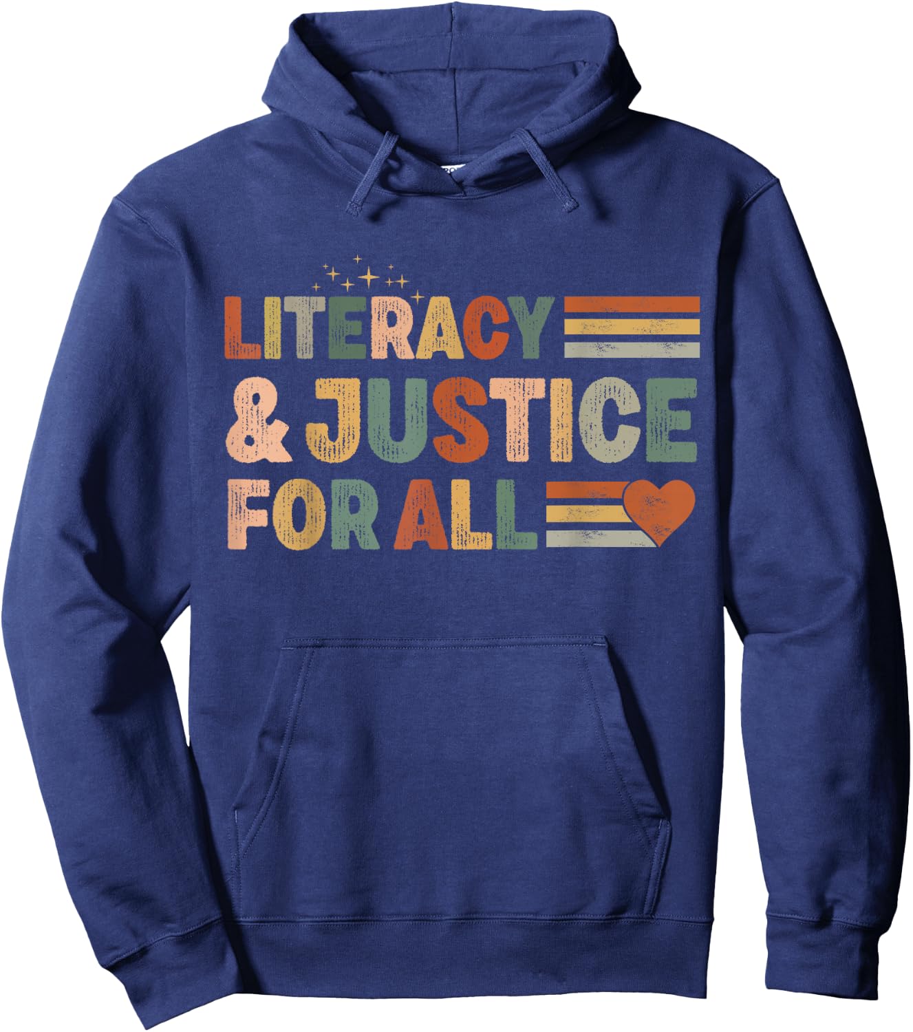 Literacy and Justice for all stop book Banning Banned Books Hoodie - Hoodie | Navy