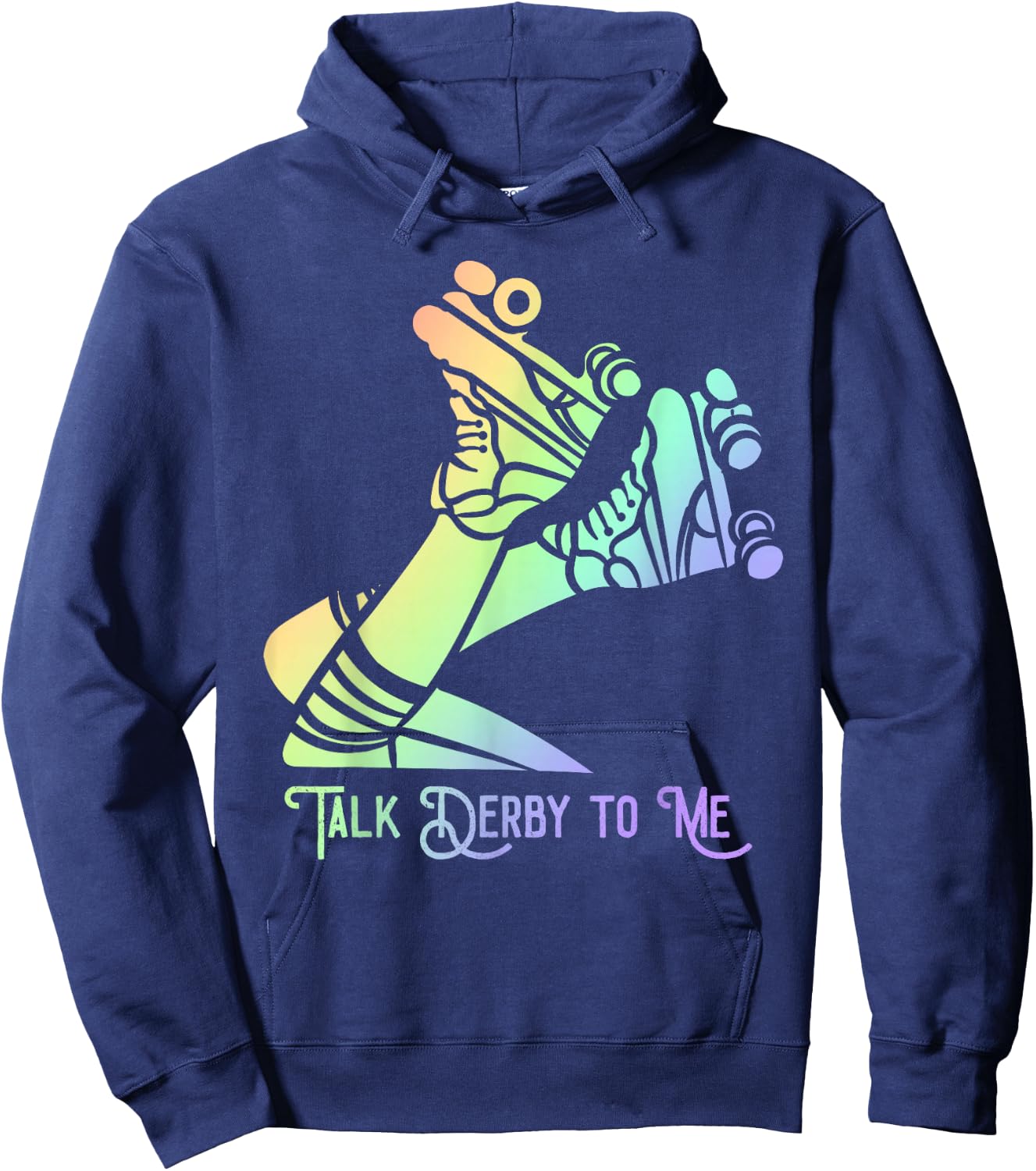 Talk Derby To Me Skater Women Skating Roller Derby Girl Hoodie - Hoodie | Navy