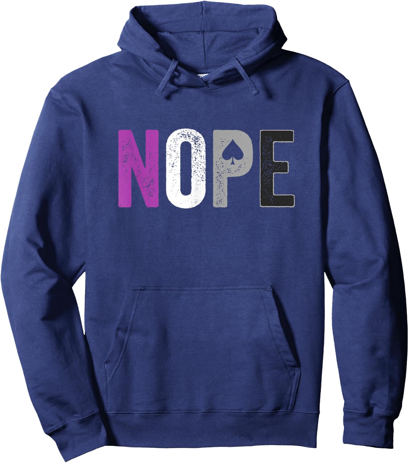 Nope Asexual Pride Shirt - Asexuality ACE Flag Ally Gift Hoodie - Hoodie | Navy