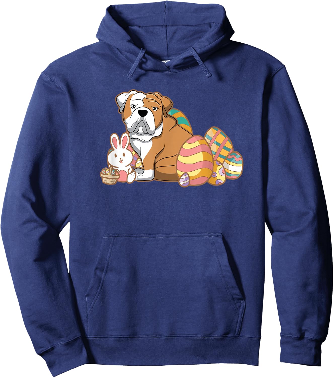 Easter English Bulldog Dog Hoodie - Hoodie | Navy