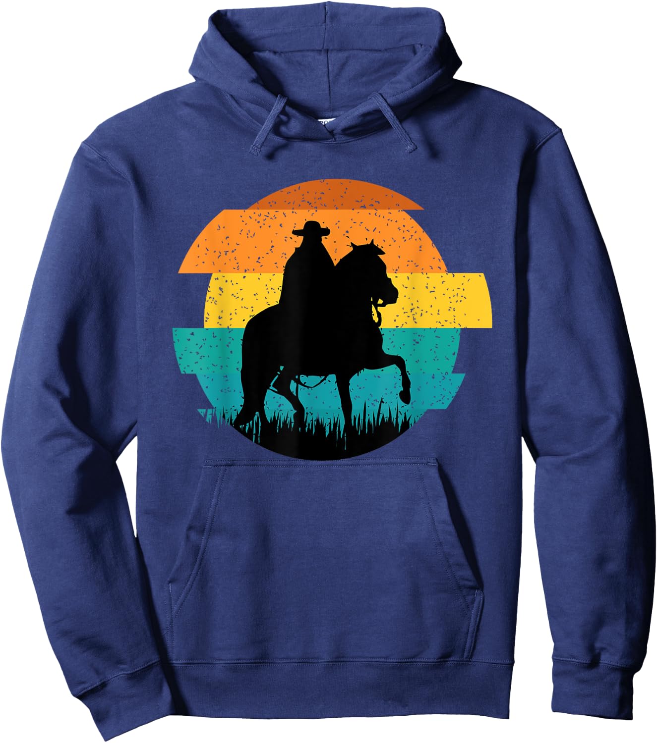 Peruvian Paso Fino Gaited Horse Retro Sun Style Hoodie - Hoodie | Navy