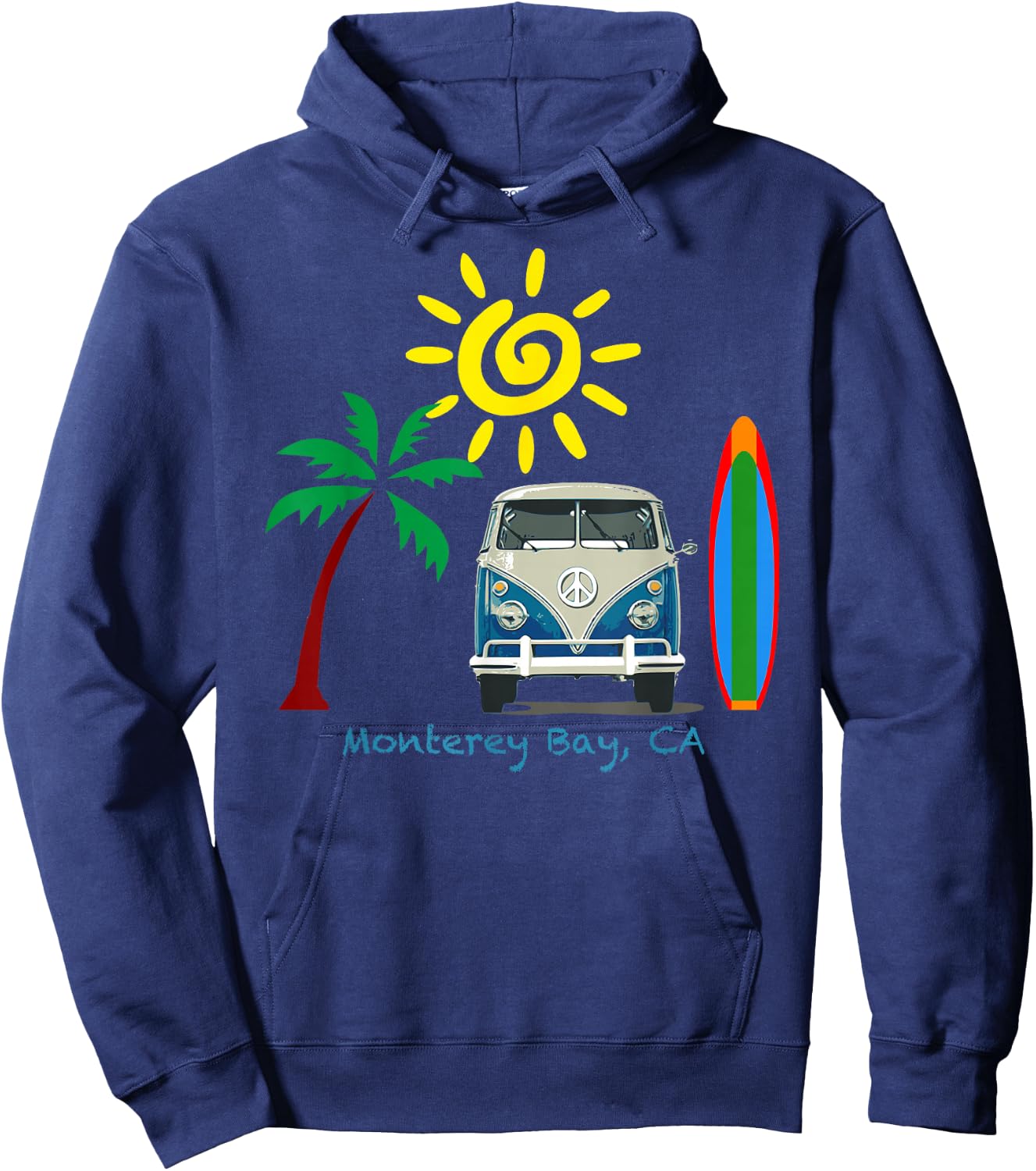 Great Beach for Monterey Bay Hoodie - Hoodie | Navy