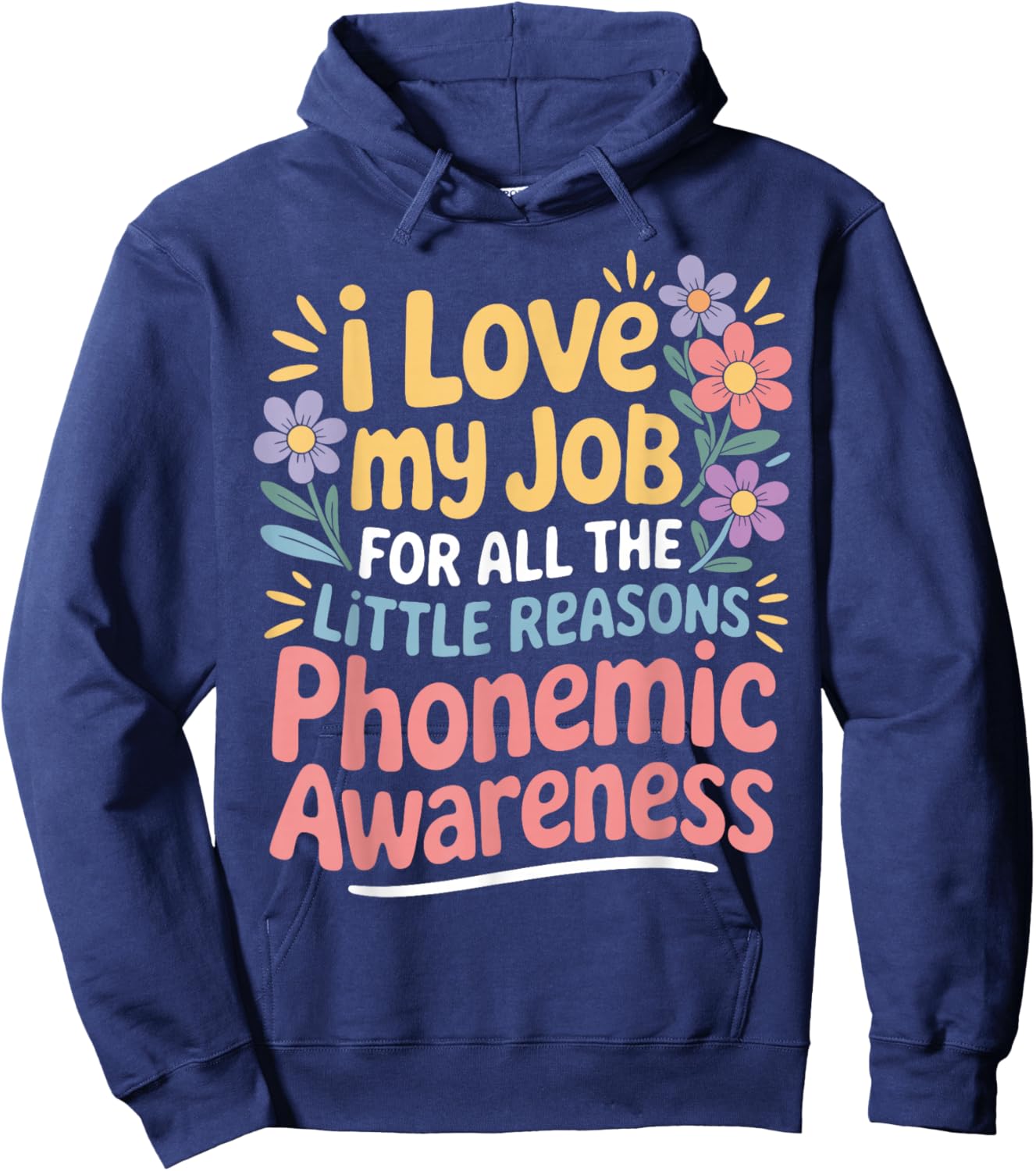 Teach Reading Phonological Educator Phonemic Hoodie - Hoodie | Navy