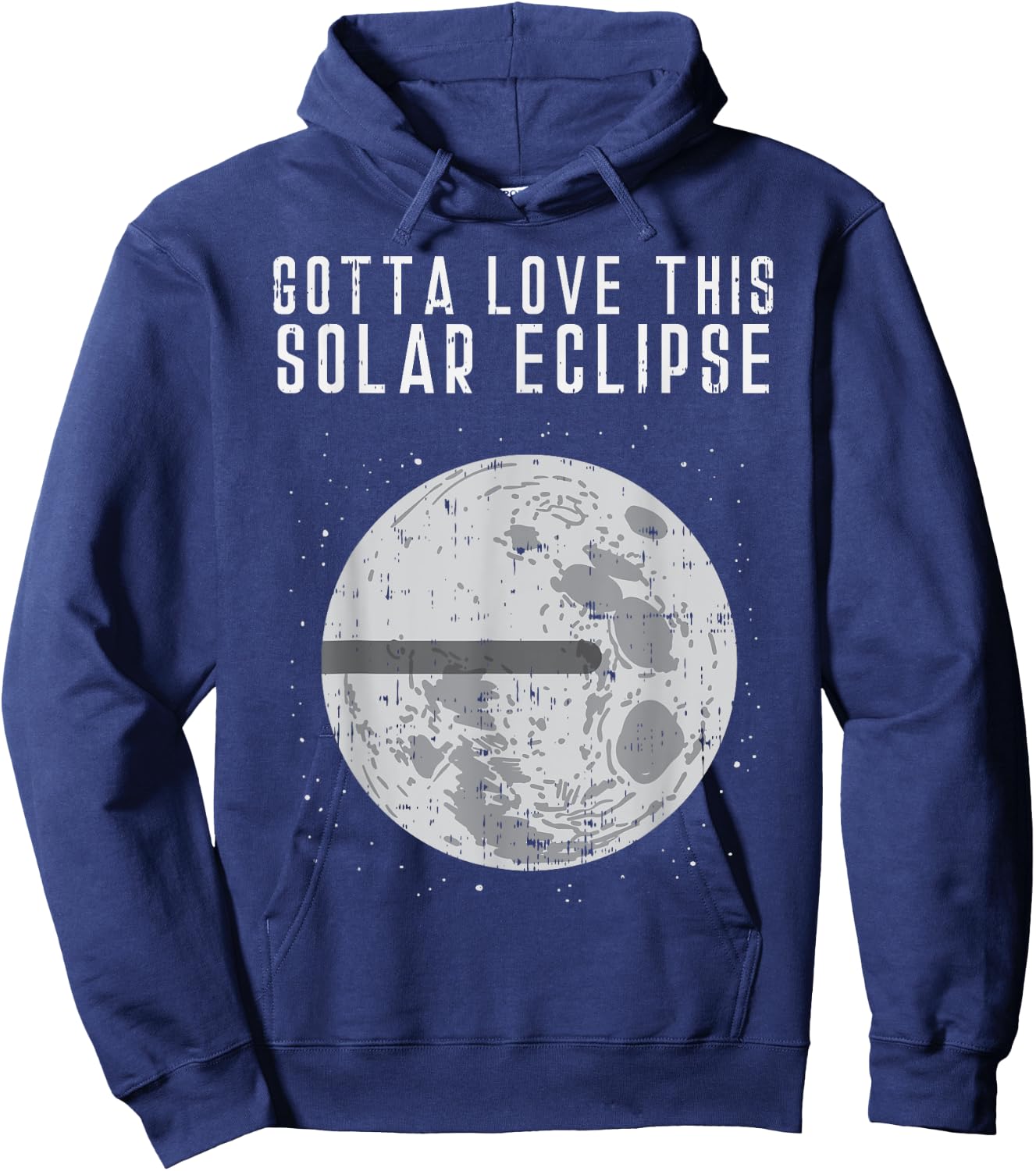 Flat Earth Solar Eclipse Moon Funny Conspiracy Theory Gift Hoodie - Hoodie | Navy