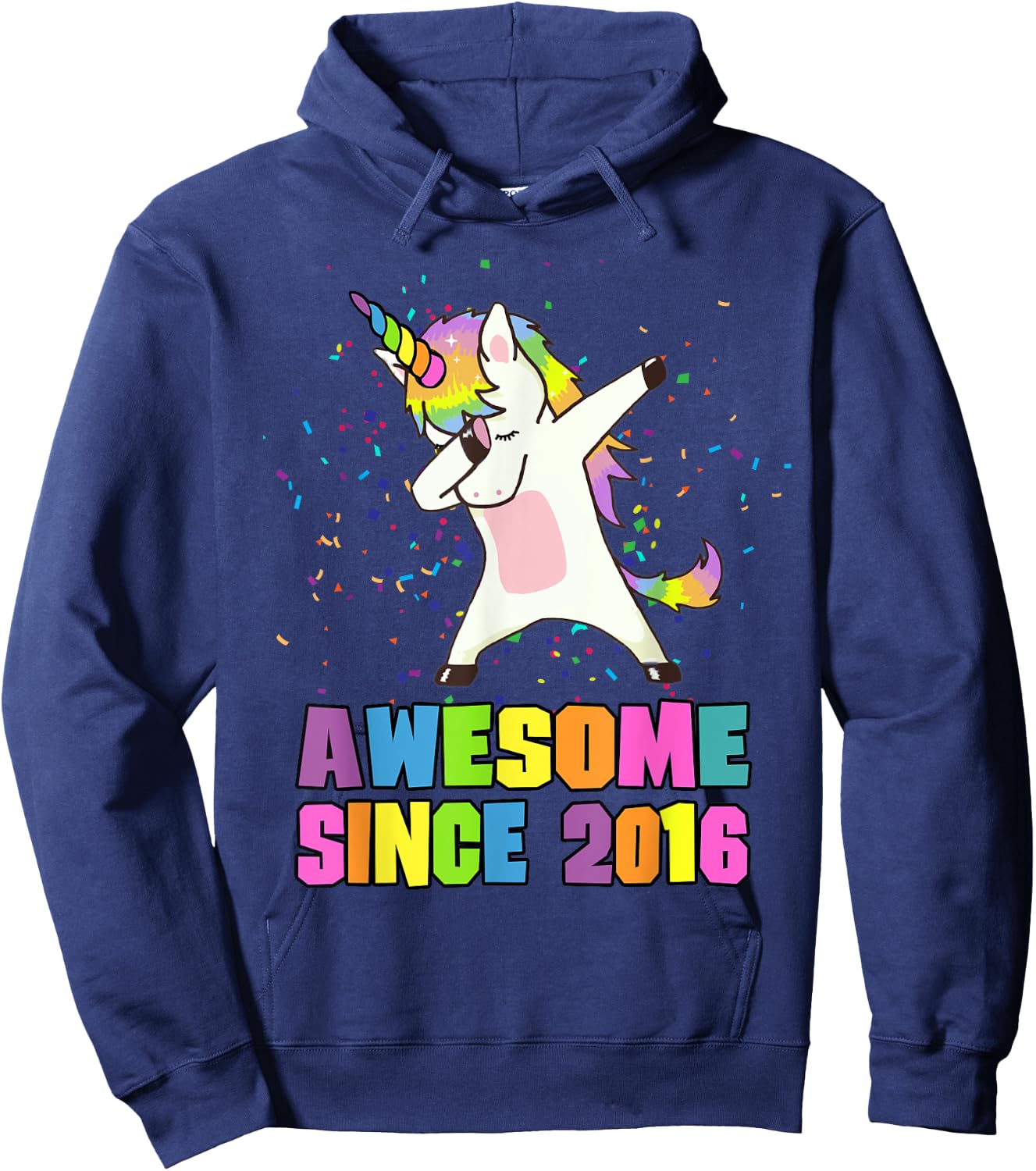 Awesome Since 2016 Unicorn Hoodie - Hoodie | Navy
