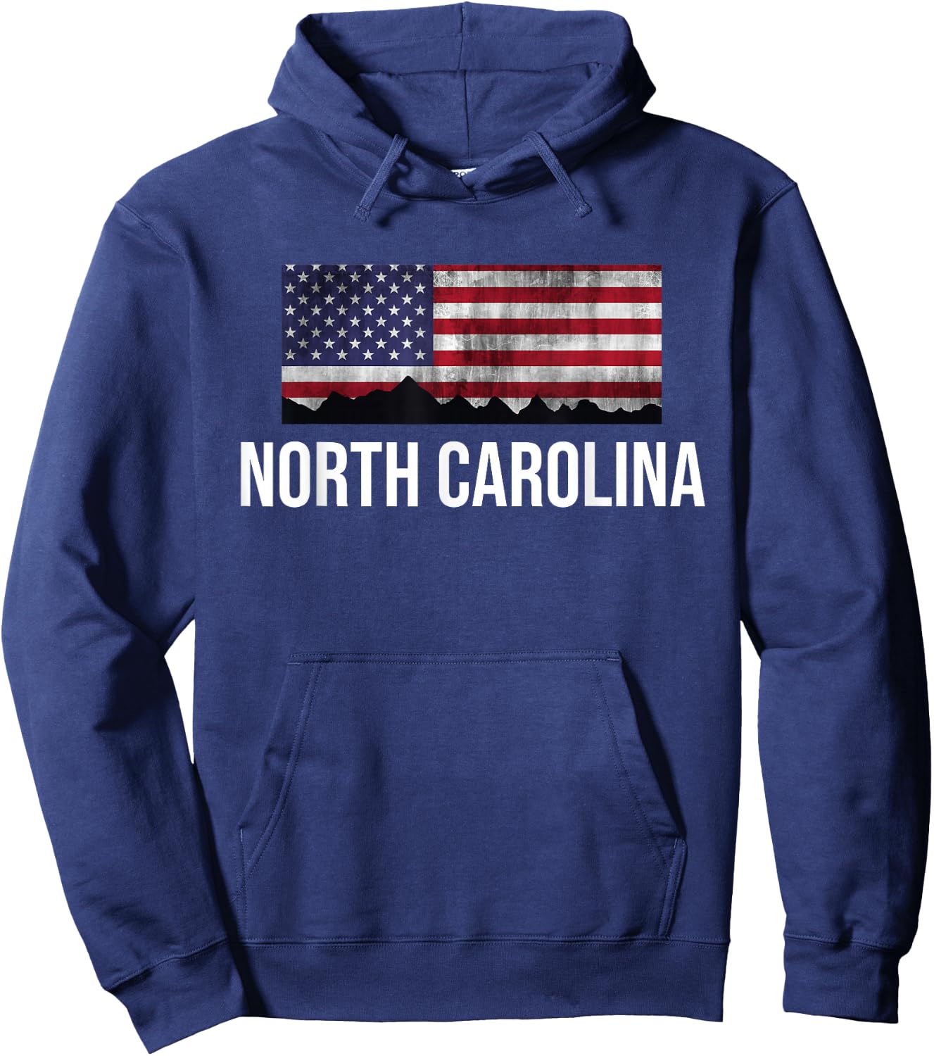 North Carolina USA Flag Hoodie - Hoodie | Navy
