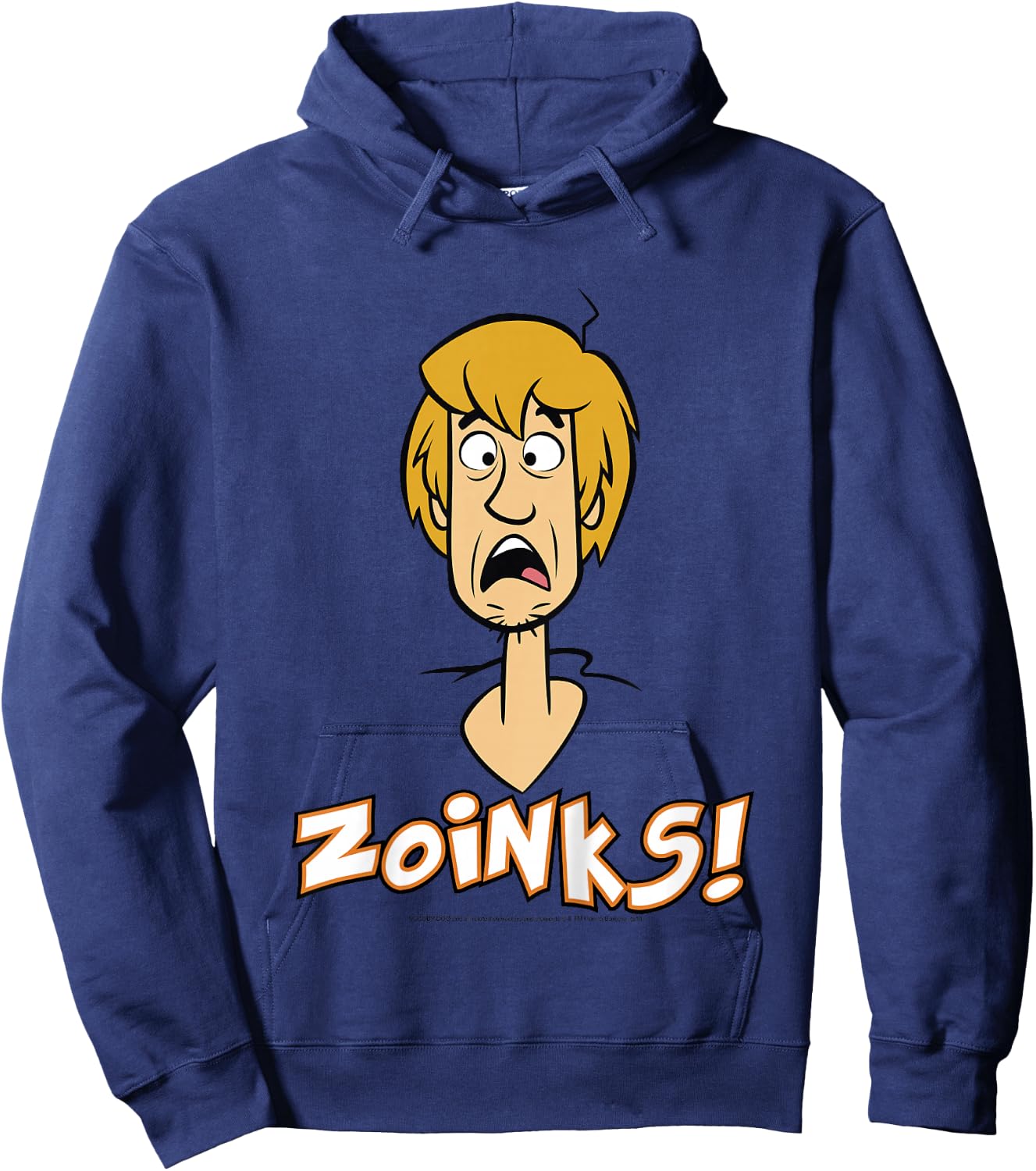 Kids Scooby-Doo Shaggy Scared Zoinks Portrait Hoodie - Hoodie | Navy