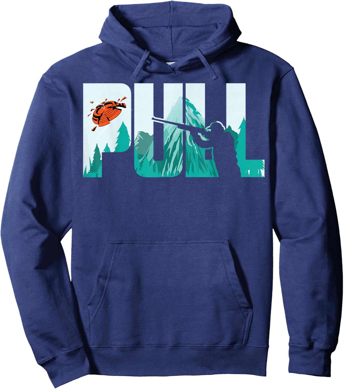 Pull Clay Shooting Cute Pigeon Shooters Players Funny Gift Hoodie - Hoodie | Navy