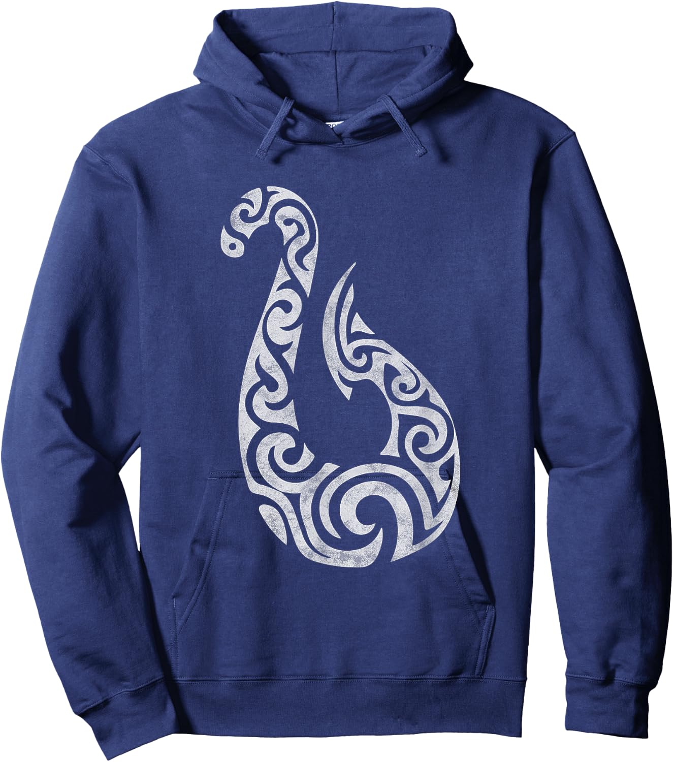 Maori New Zealand Polynesian Fish Hook Charm Gift Hoodie - Hoodie | Navy