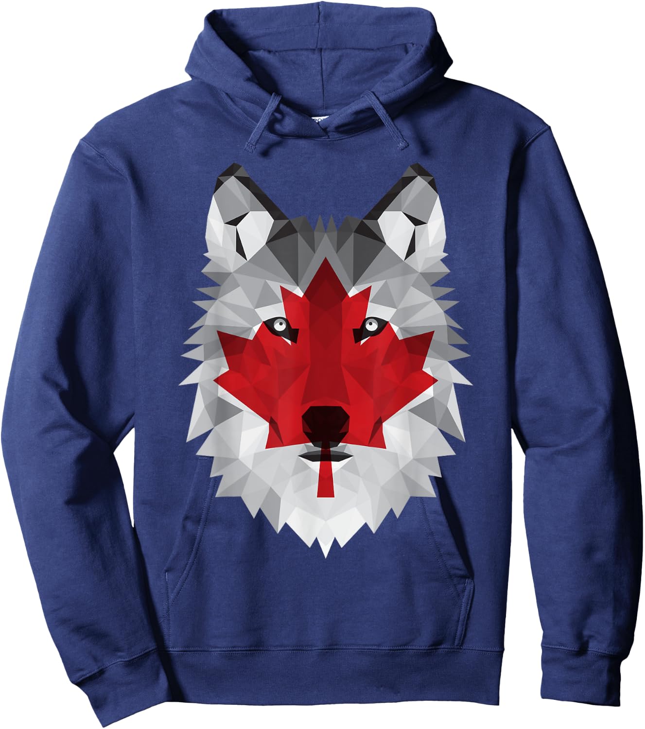 Canada Day July 1st Canadian Maple Leaf Wolf Hoodie - Hoodie | Navy