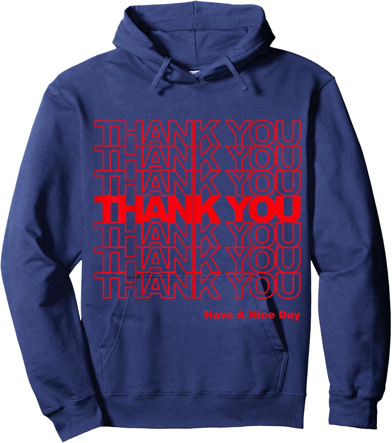 Thank You Bag Hoodie - Hoodie | Navy