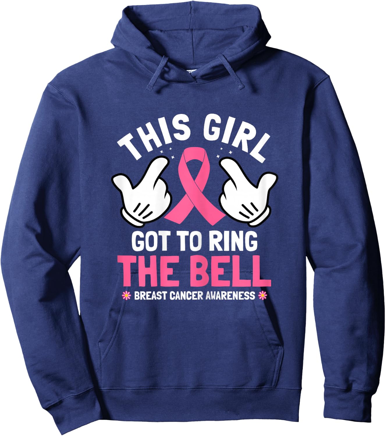 This Girl Got To Ring The Bell Breast Cancer Awareness Hoodie - Hoodie | Navy