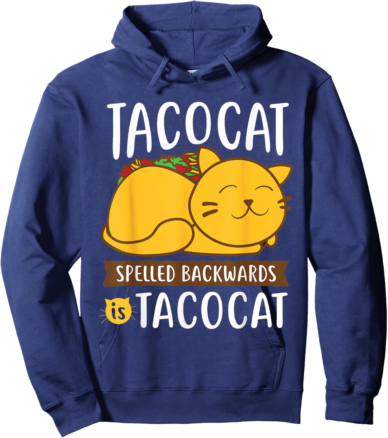 Tacocat Funny Taco Tuesday & Mexican Food Lover Hoodie - Hoodie | Navy