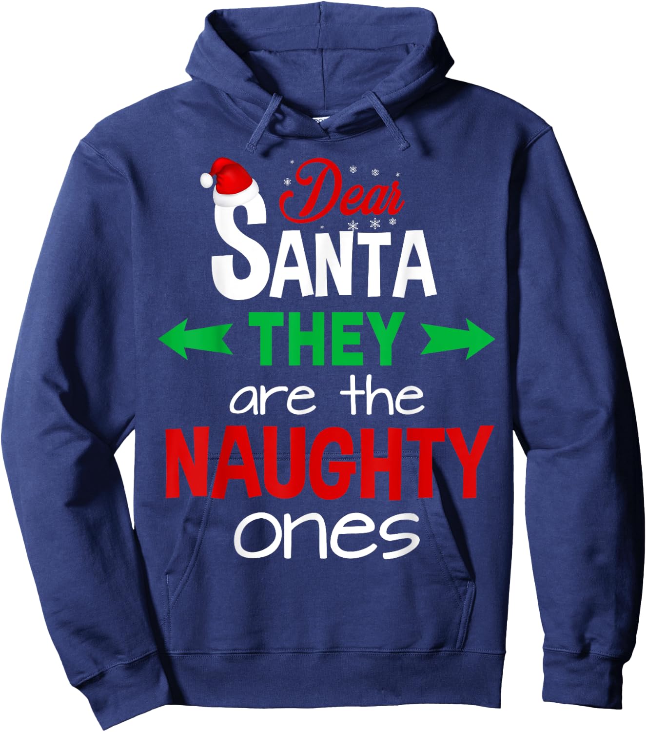 Christmas Pajama Shirt Kids Dear Santa They Are Naughty Ones Hoodie - Hoodie | Navy