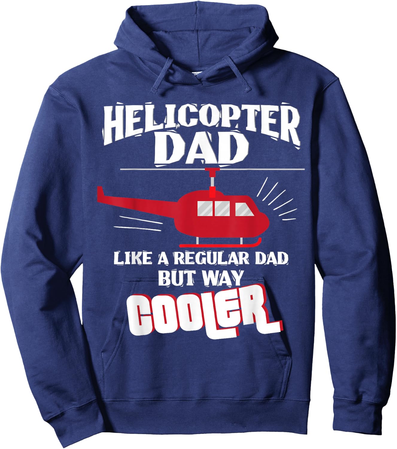 Helicopter Pilot Dad Flight Mechanic Fathers Day Hoodie - Hoodie | Navy