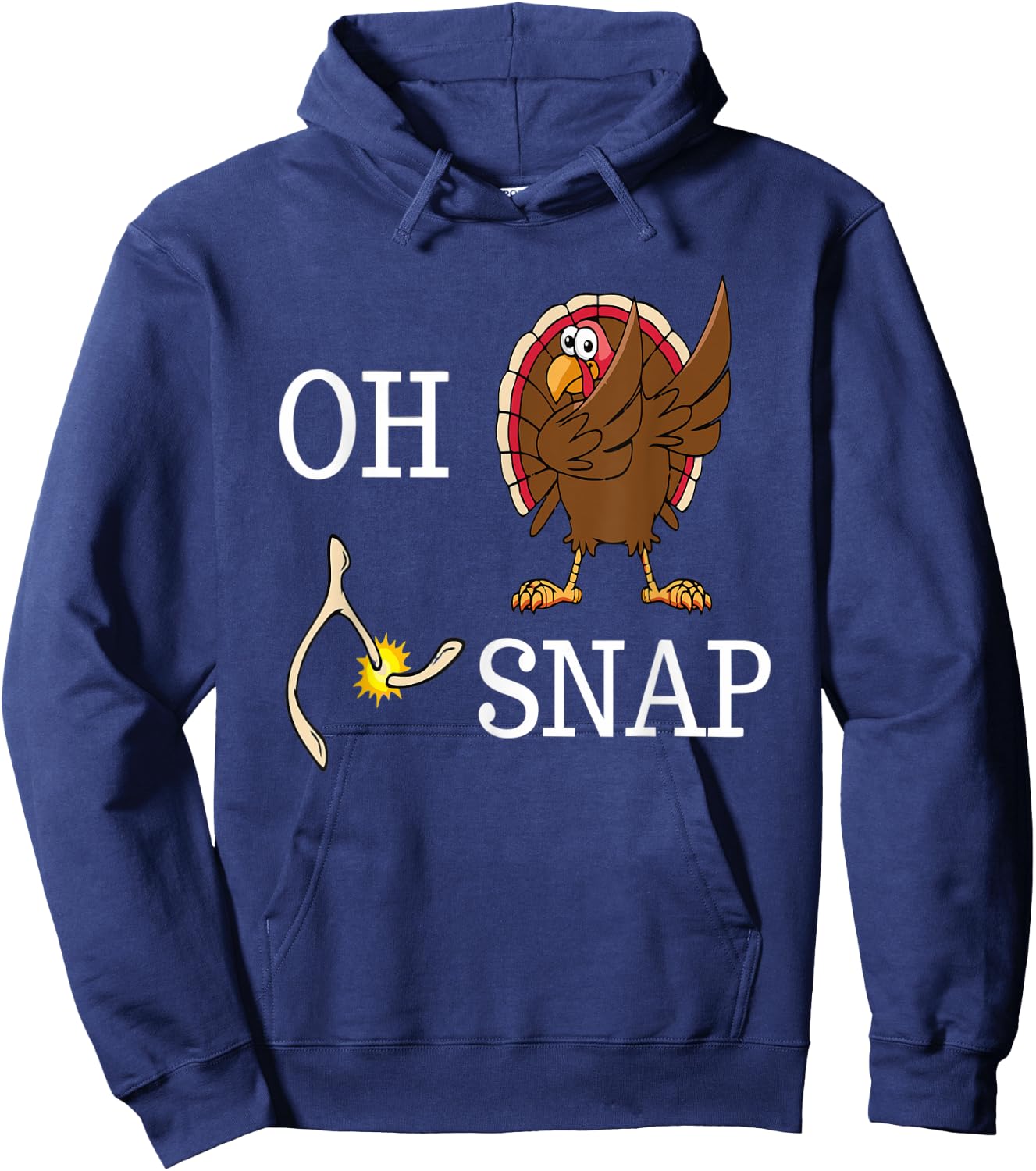 Oh Snap Wishbone Dabbing Turkey Funny Thanksgiving Hoodie - Hoodie | Navy