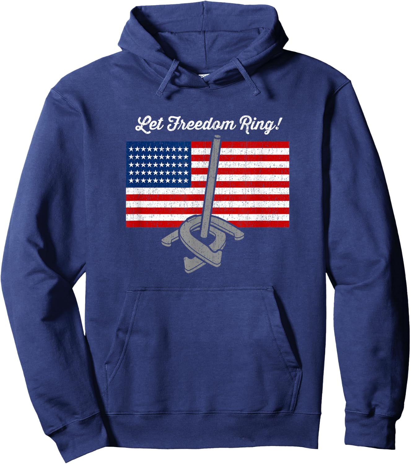 Freedom - Horseshoe Throwing Shirt Horseshoe Pitchers Gift Hoodie - Hoodie | Navy