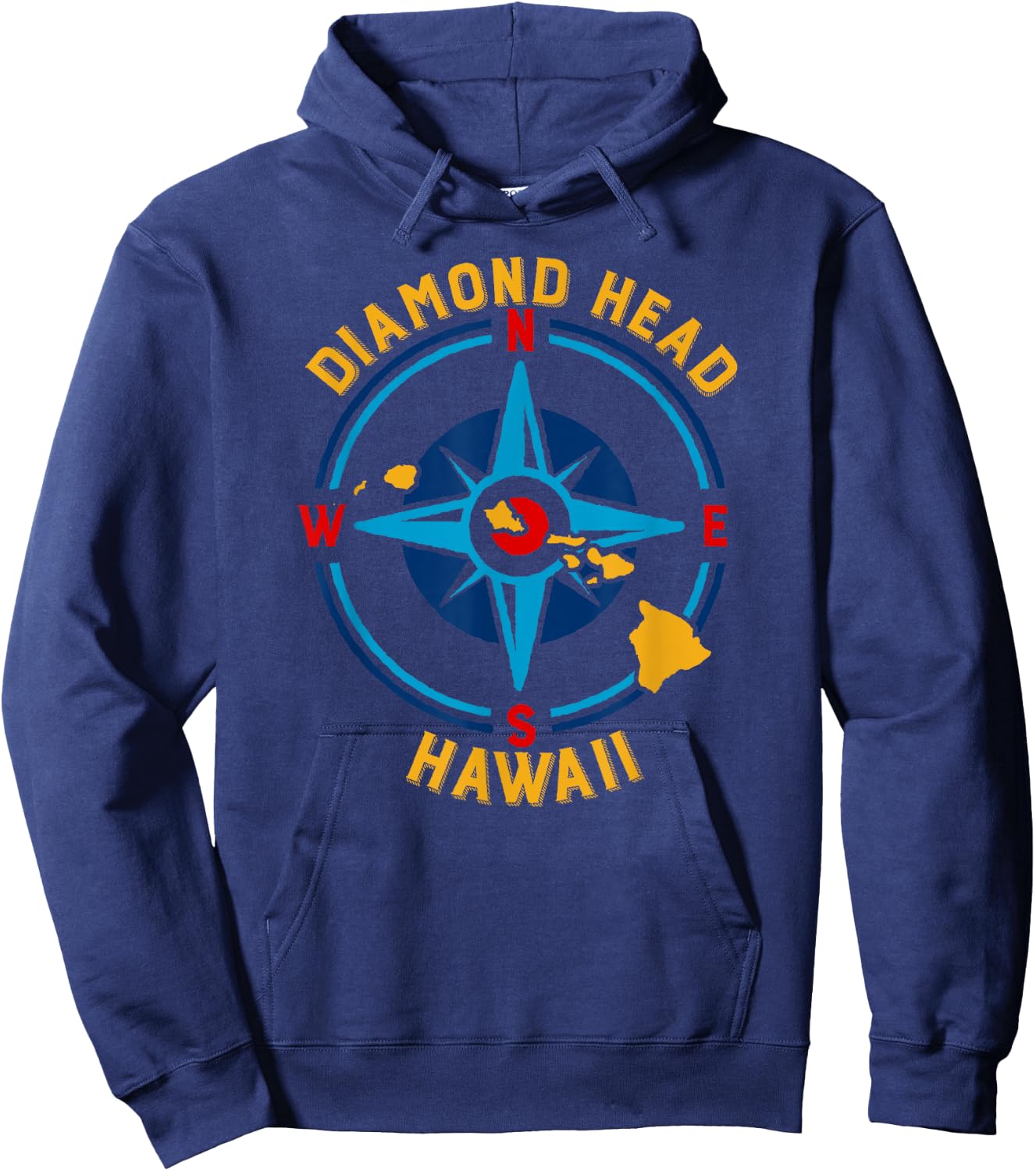 Diamond Head Hawaii Compass Rose Hoodie - Hoodie | Navy