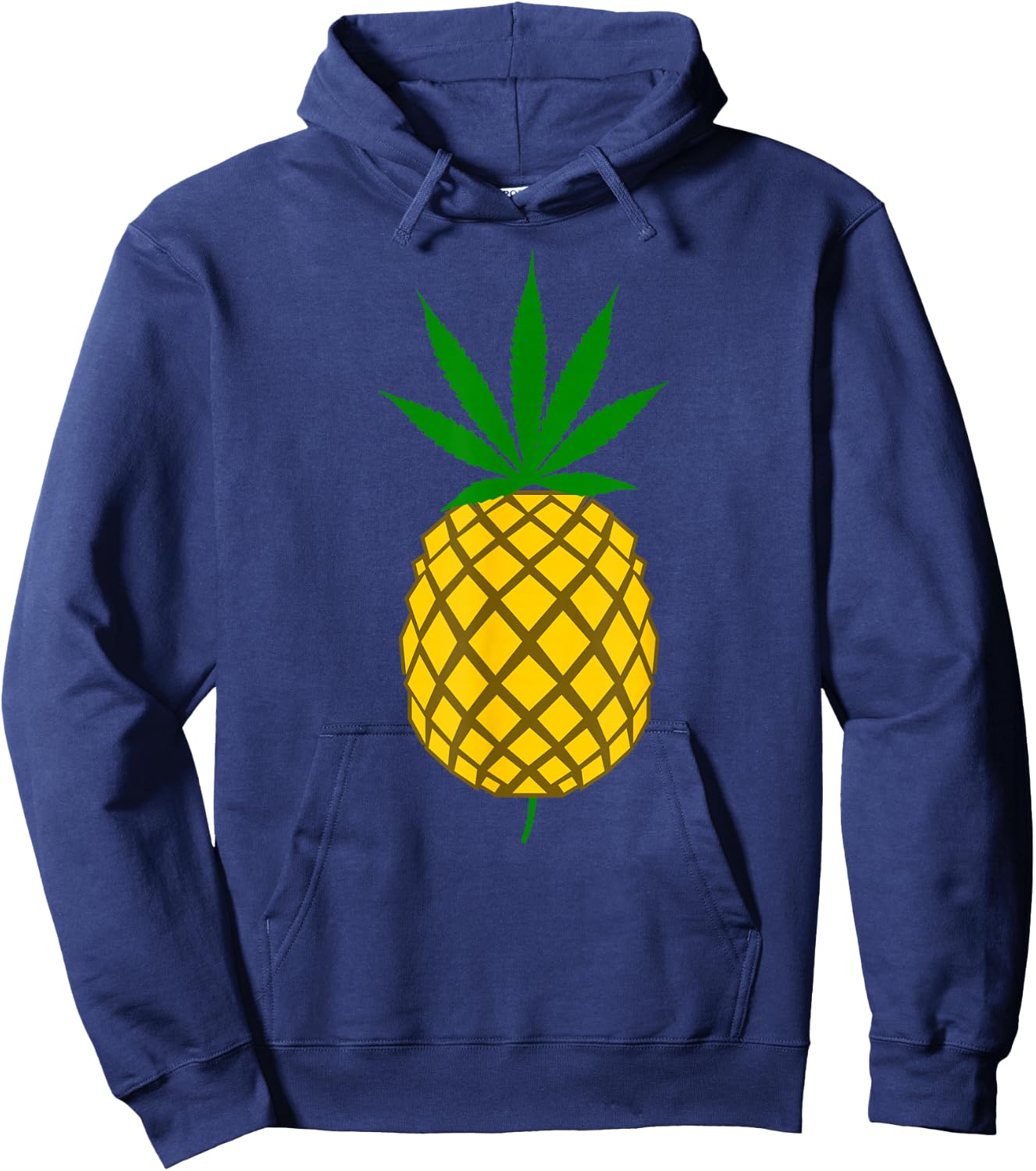 Incognito Marijuana Pineapple Pot Leaf for Ganja Lovers Hoodie - Hoodie | Navy