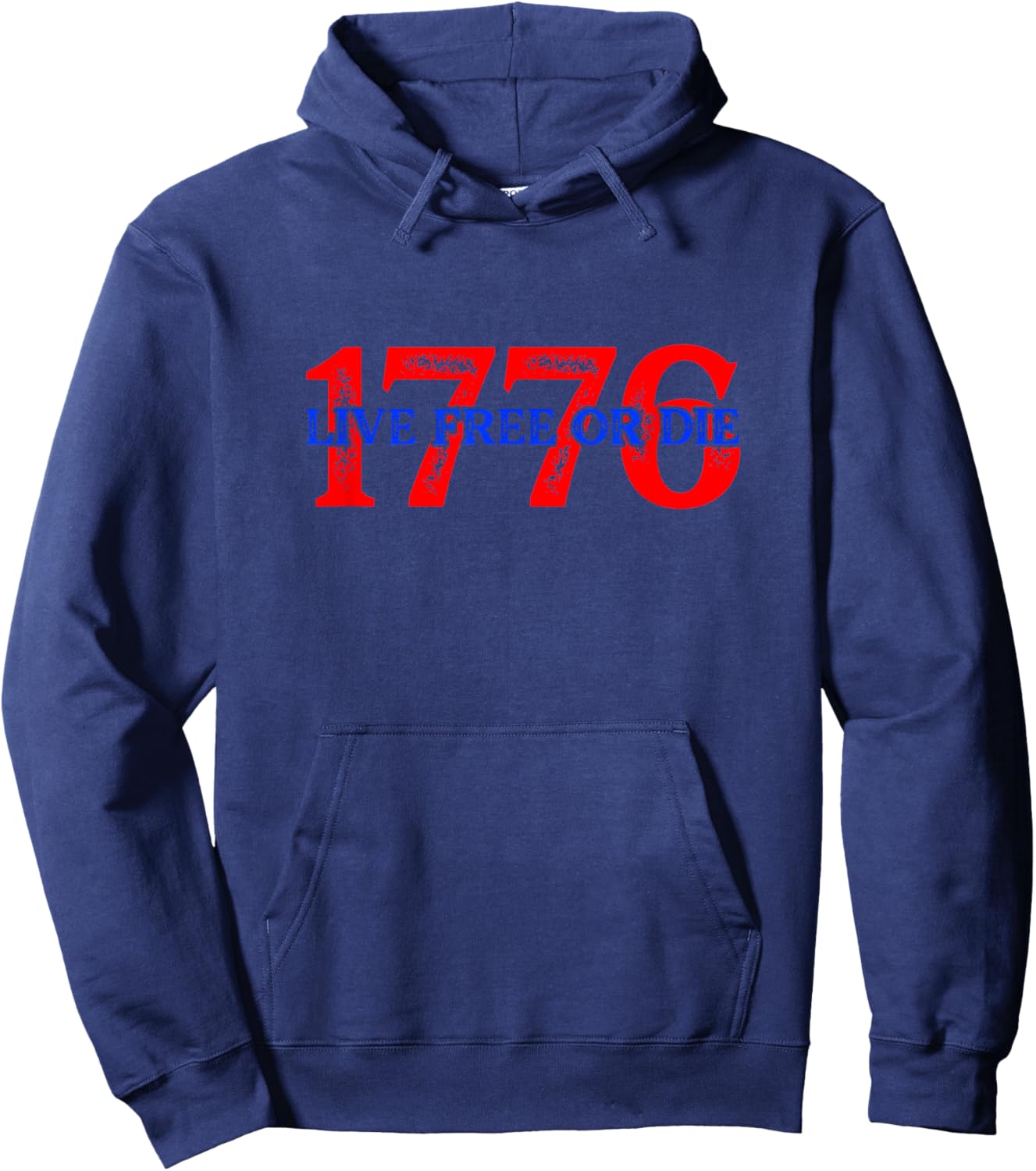 1776 Live Free Or Die Funny Hoodie - Hoodie | Navy