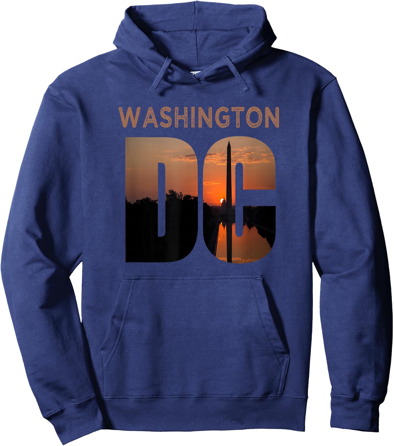 Washington DC Monument Skyline Art Vacation Souvenir Gift Hoodie - Hoodie | Navy