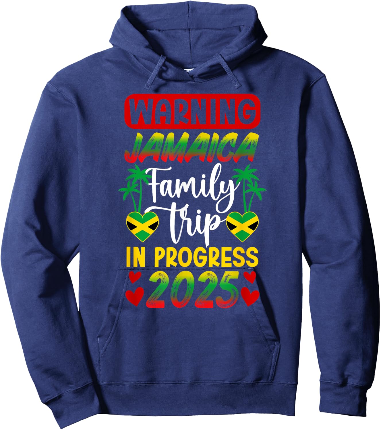 Jamaica Family Trip In Progress 2025 Jamaica Vacation Hoodie - Hoodie | Navy