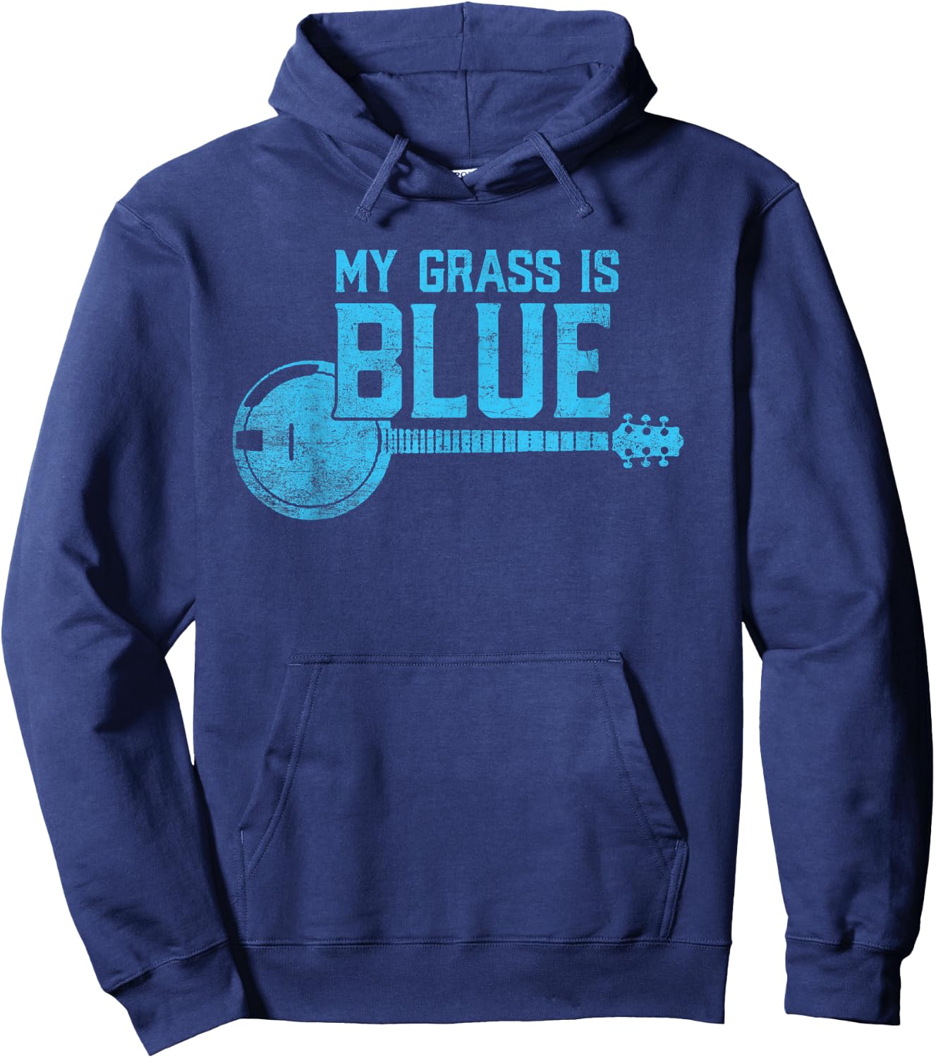 My Grass is Blue - Bluegrass Banjo Player / Fan Hoodie - Hoodie | Navy