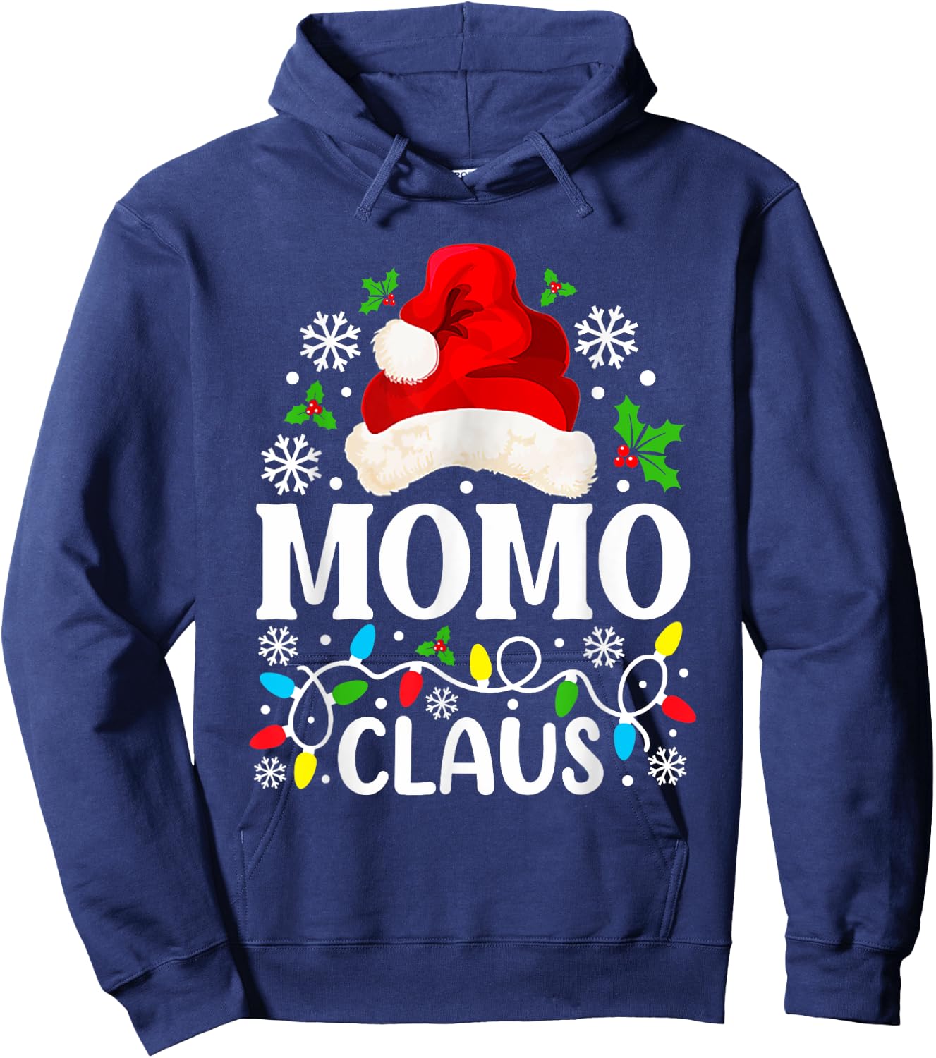 Momo Claus Funny Christmas Family Matching Grandma Hoodie - Hoodie | Navy