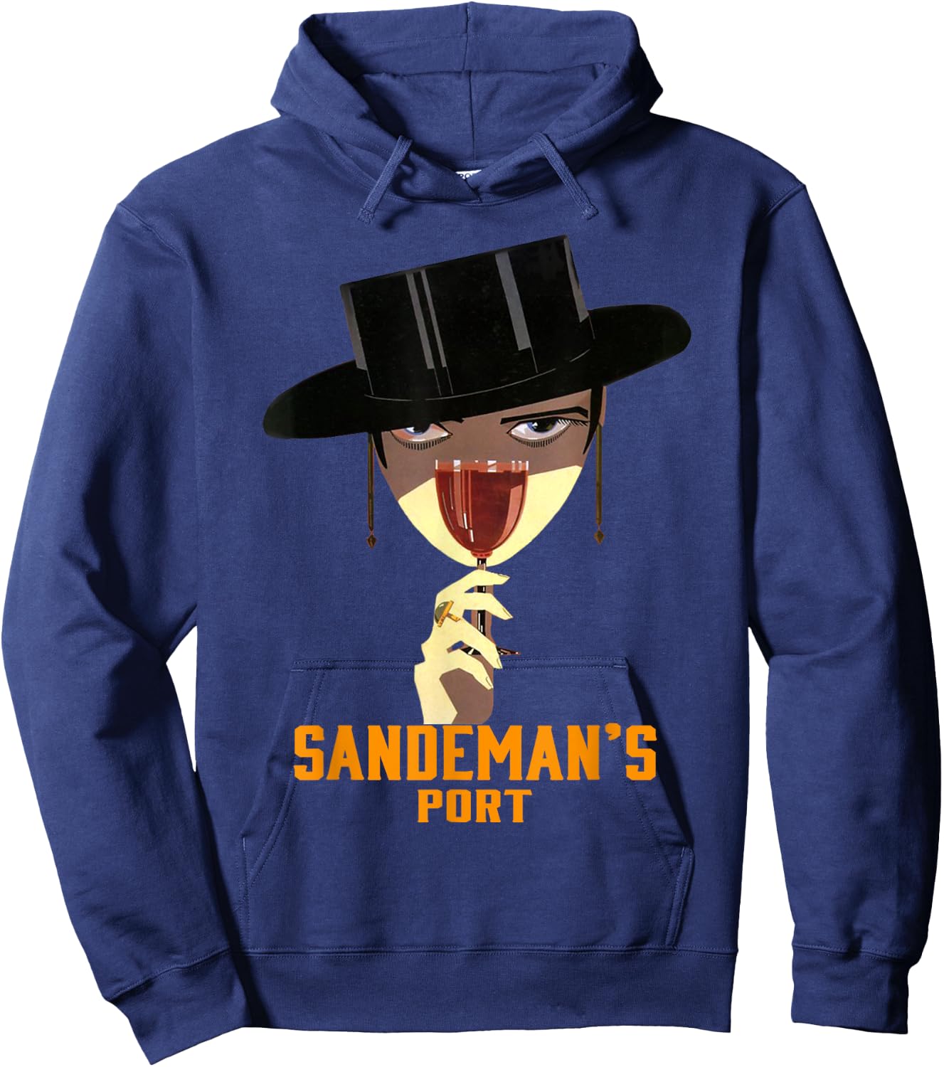 Sandeman's Port Vintage Wine Advertisement Art Deco Hoodie - Hoodie | Navy
