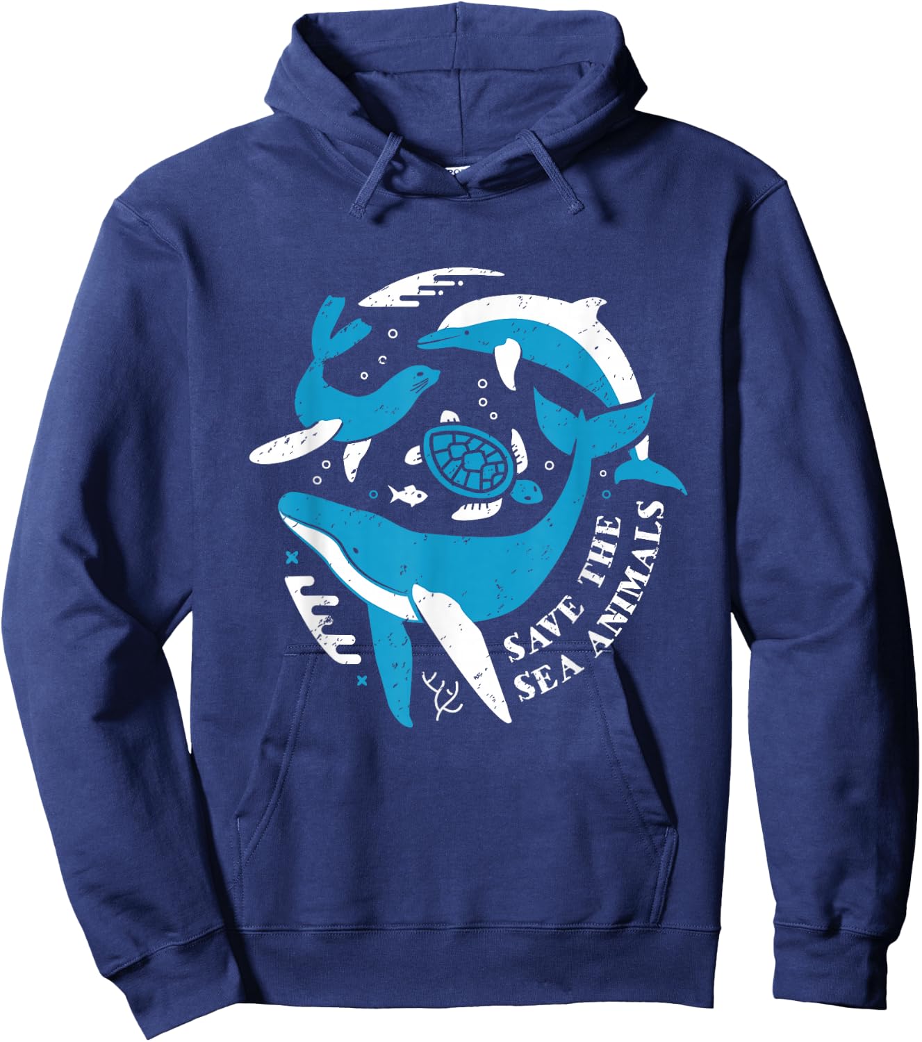 Ocean Conservation - Save The Sea Animals Hoodie - Hoodie | Navy