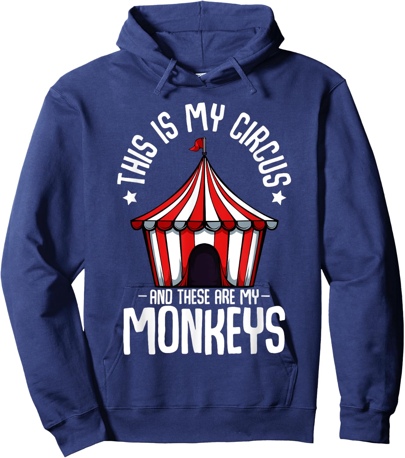 This Is My Circus And These Are My Monkeys Parenting Funny Hoodie - Hoodie | Navy