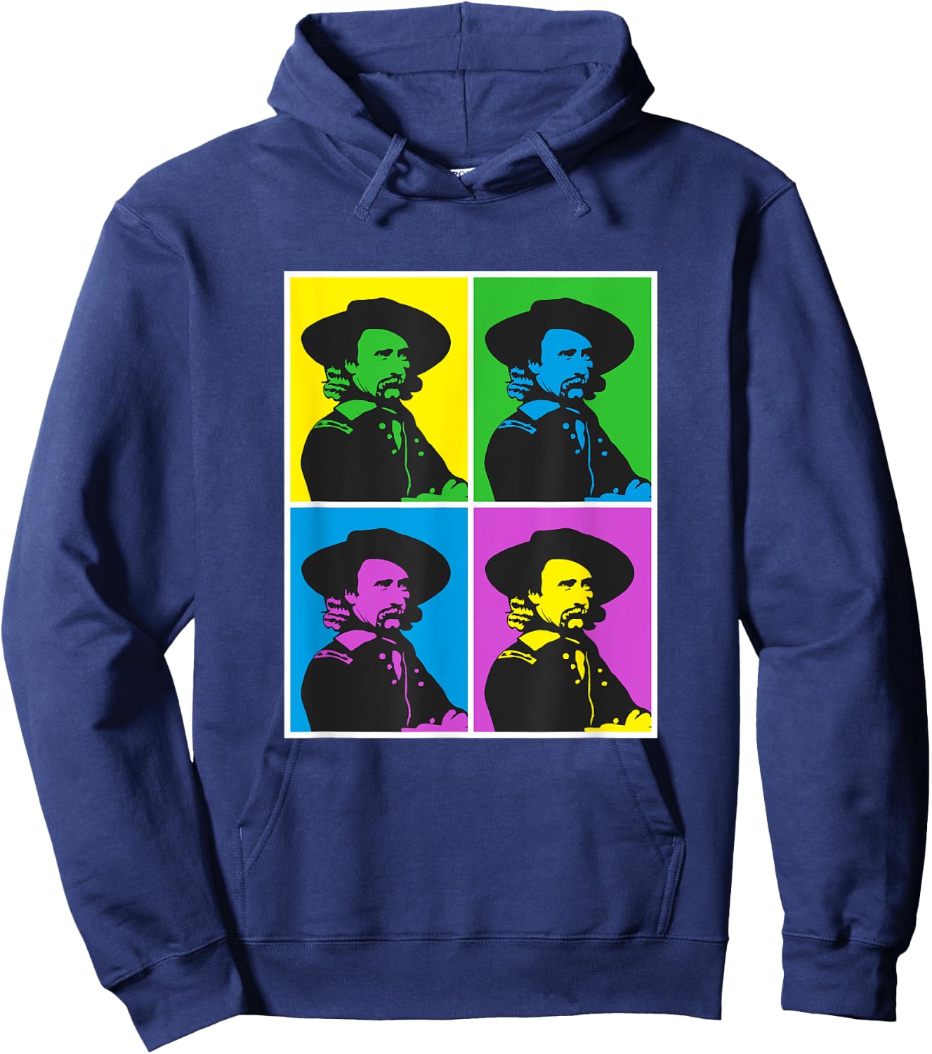 George Armstrong Custer Pop Art Poster Style Hoodie - Hoodie | Navy