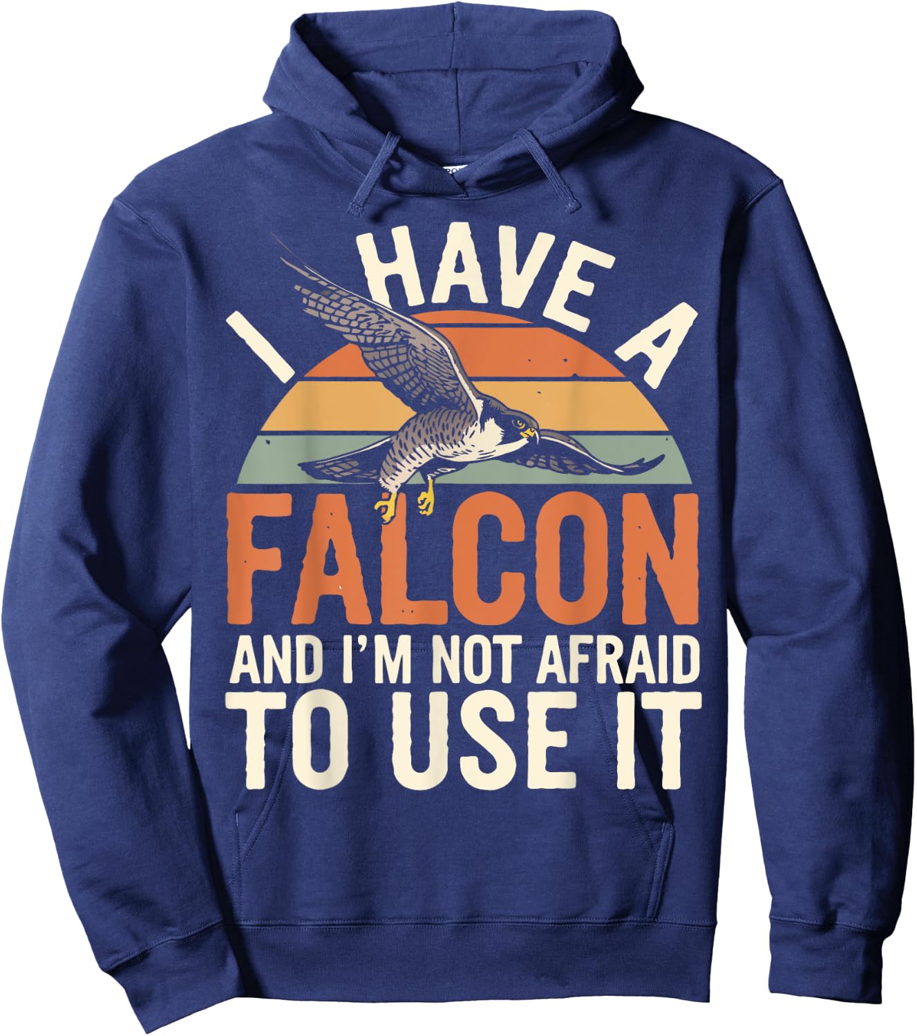 Falconer Peregrine Falcon Falconry Hoodie - Hoodie | Navy