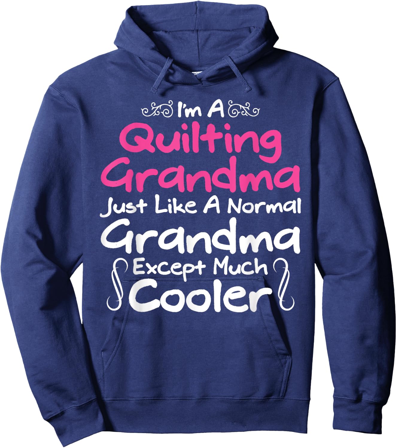 Quilt Shirts Quilting Grandma Yarn Women Hobby Quilter Hoodie - Hoodie | Navy