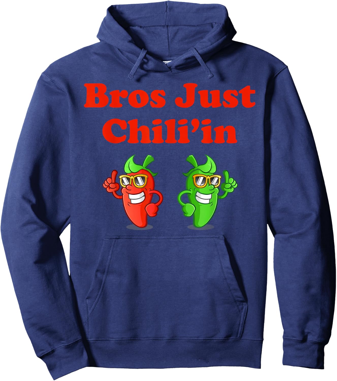 Bros Just Chili'in Spicy Cook-off Hoodie - Hoodie | Navy