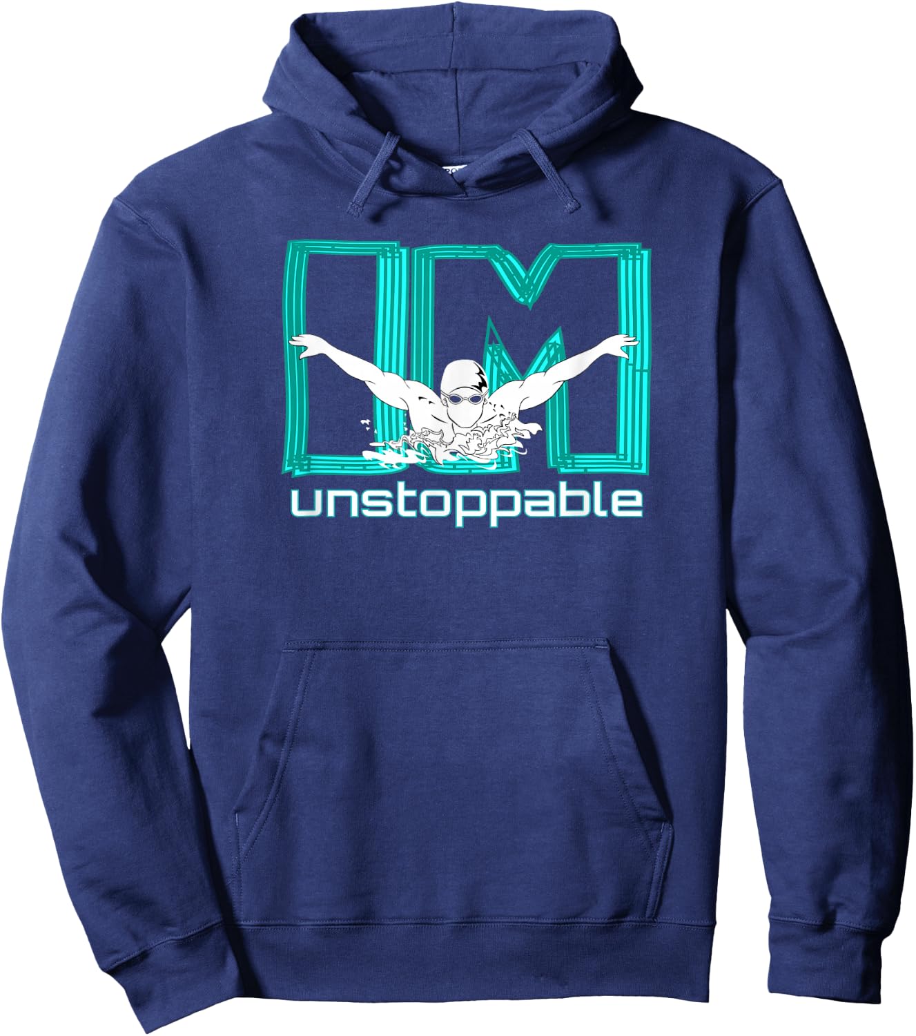 Swimmer T Shirt Funny Swim Swimming Cool Practice Proud Hoodie - Hoodie | Navy