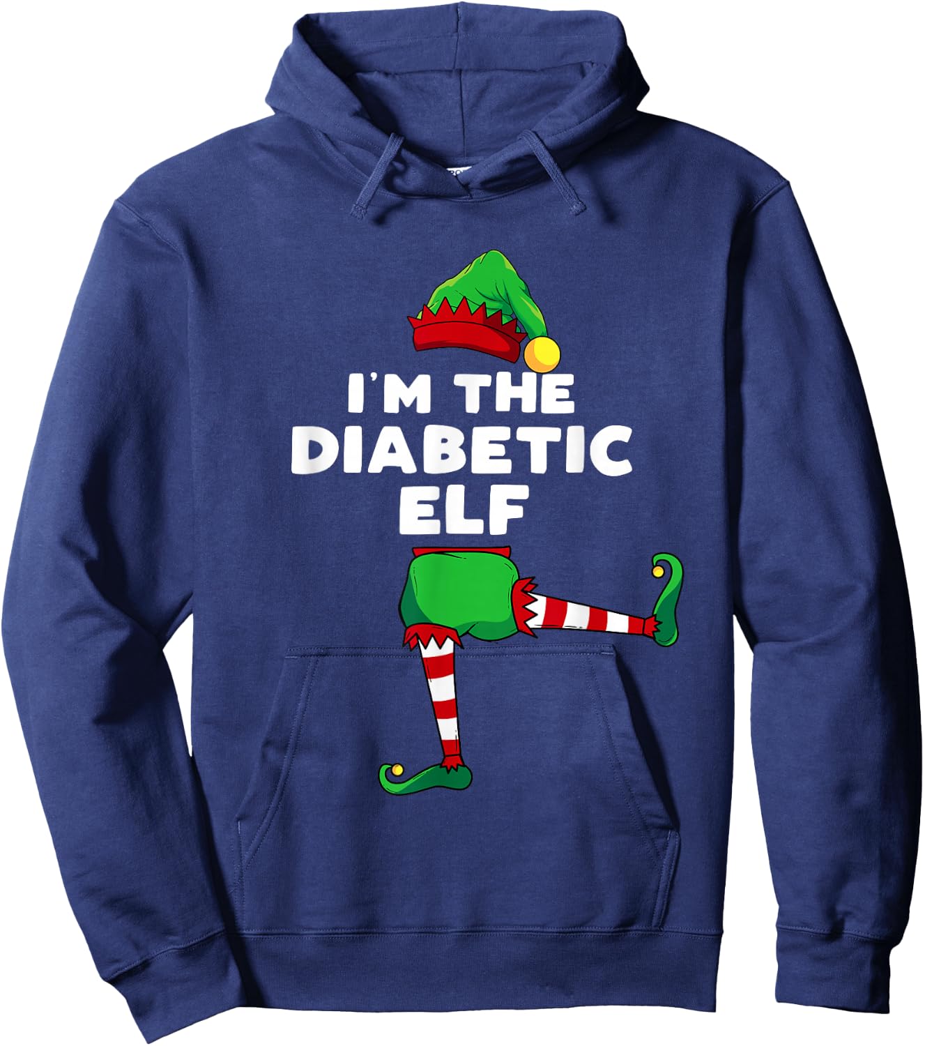 I'm The Diabetic Elf Family Matching Gift Christmas Group Hoodie - Hoodie | Navy