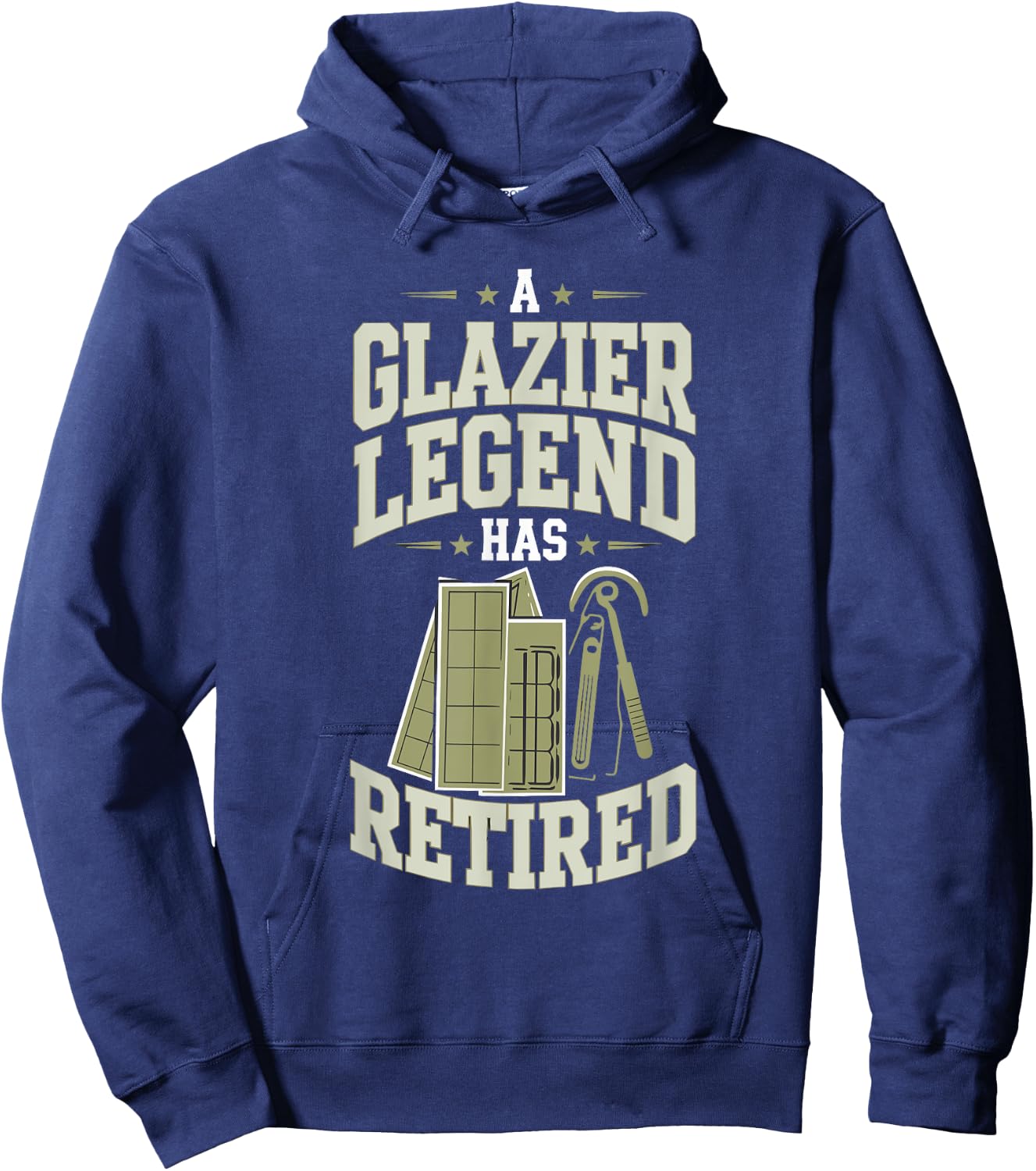 Retirement Legend Has Retired Glazier Hoodie - Hoodie | Navy